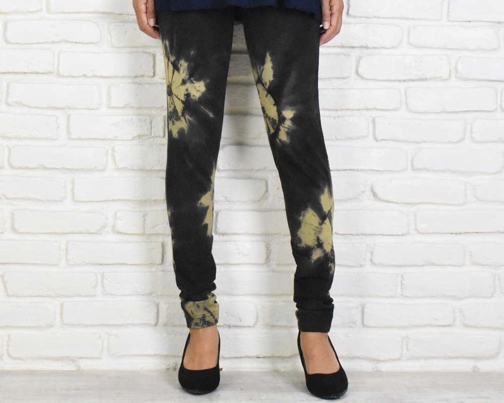 極上の穿き心地 タイダイ柄ストレッチレギンスロングパンツ Iichi ハンドメイド クラフト作品 手仕事品の通販