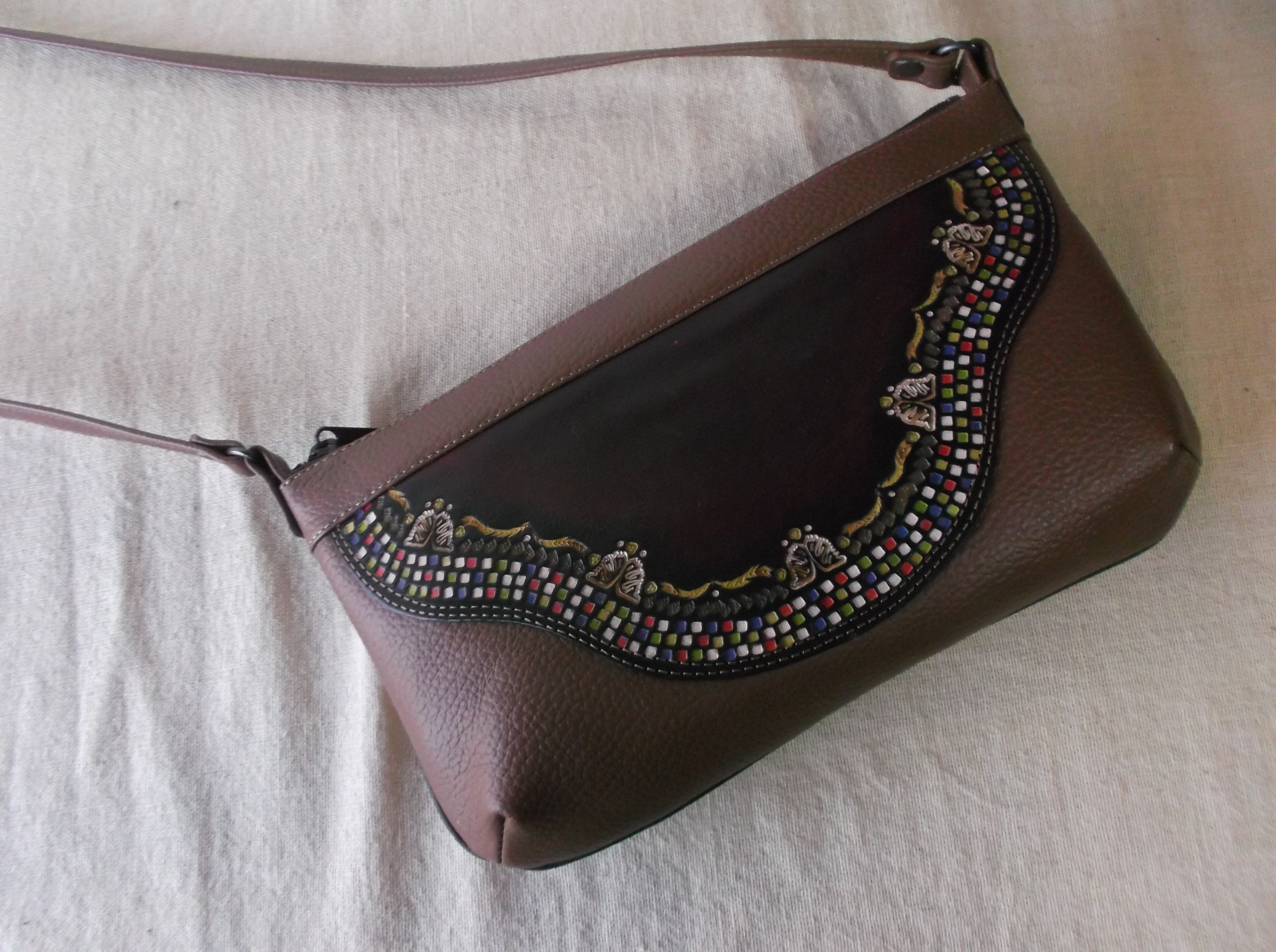 レザークラフトポシェット お財布ポシェット Iichi ハンドメイド クラフト作品 手仕事品の通販