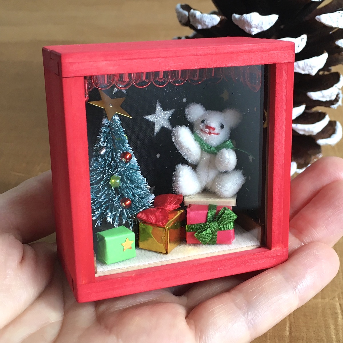 くまっこbox クリスマスドリーム 受注生産 Iichi ハンドメイド クラフト作品 手仕事品の通販