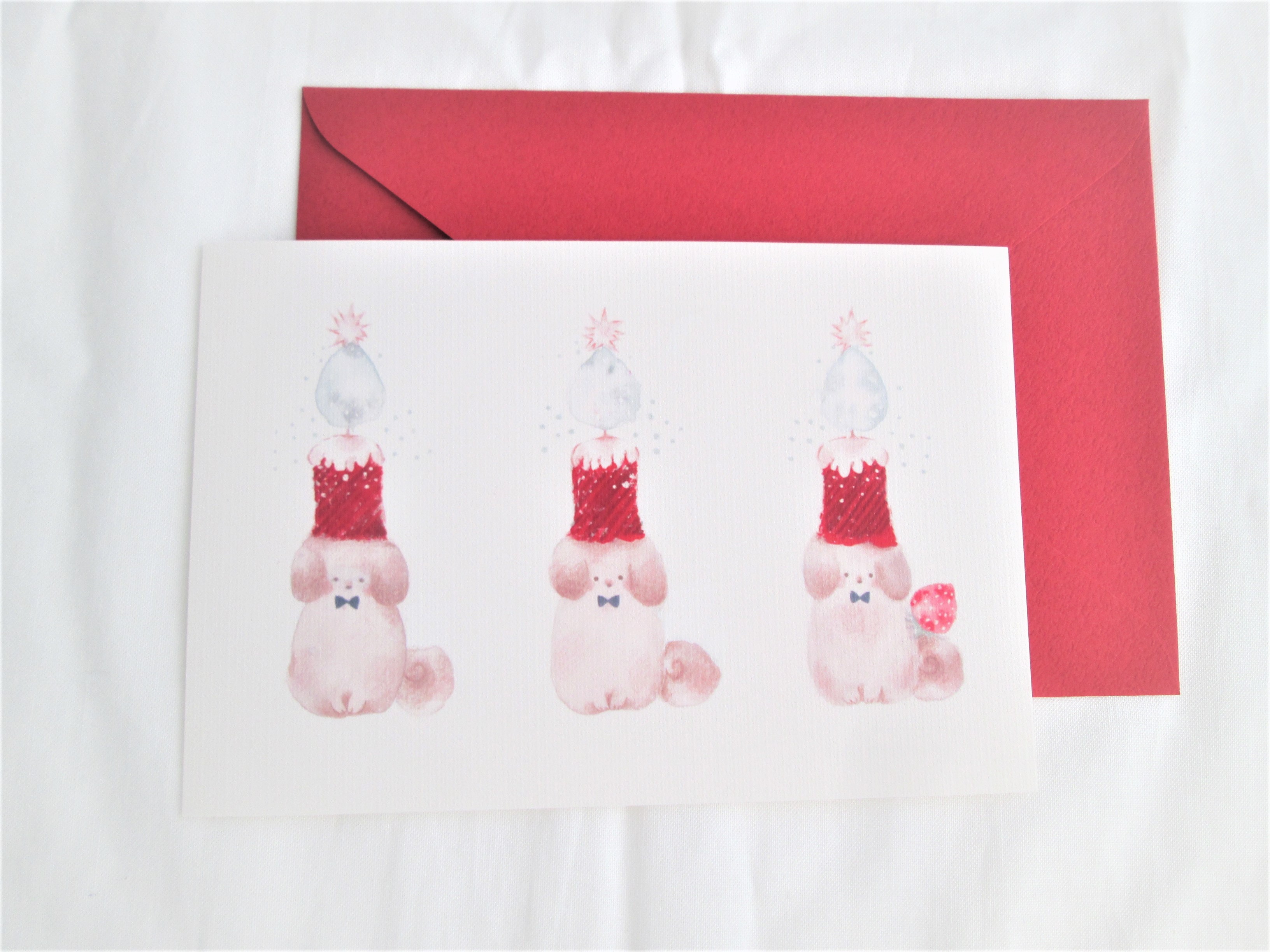 クリスマスキャンドル クリスマスカードセット Iichi ハンドメイド クラフト作品 手仕事品の通販