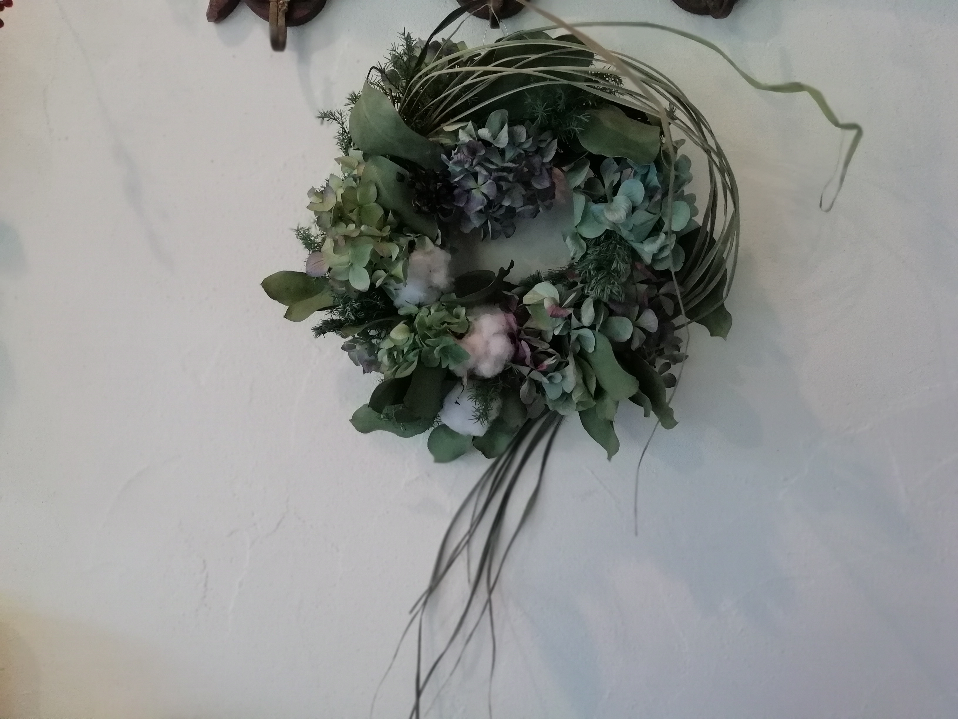 紫陽花とレモングラスのwreath Iichi ハンドメイド クラフト作品 手仕事品の通販