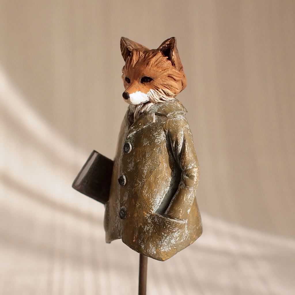 キツネの読書家 塑像 Iichi ハンドメイド クラフト作品 手仕事品の通販 キツネの読書家 塑像 Iichi ハンドメイド クラフト作品 手仕事品の通販