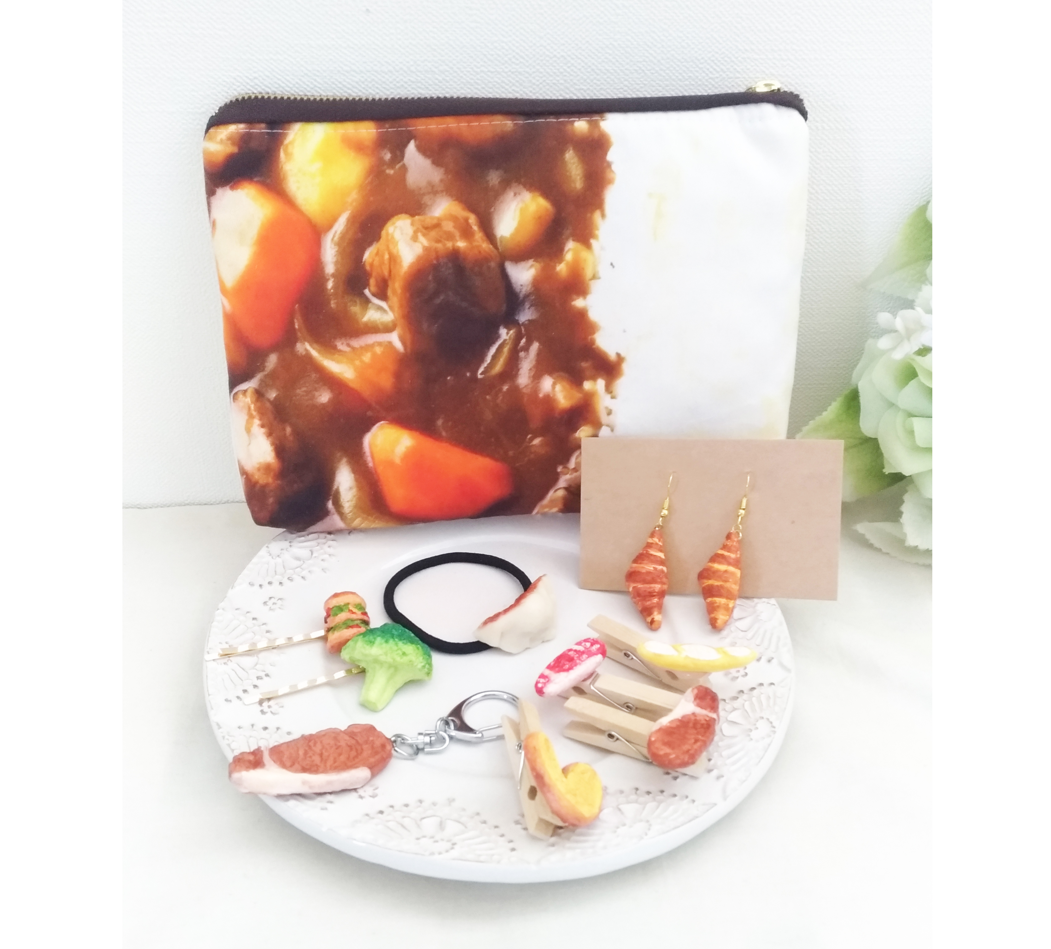 感謝セット福袋 写真全部セット 食べ物モチーフセット ポーチ アクセサリーなど フェイクデ03 Iichi ハンドメイド クラフト作品 手仕事品の 通販