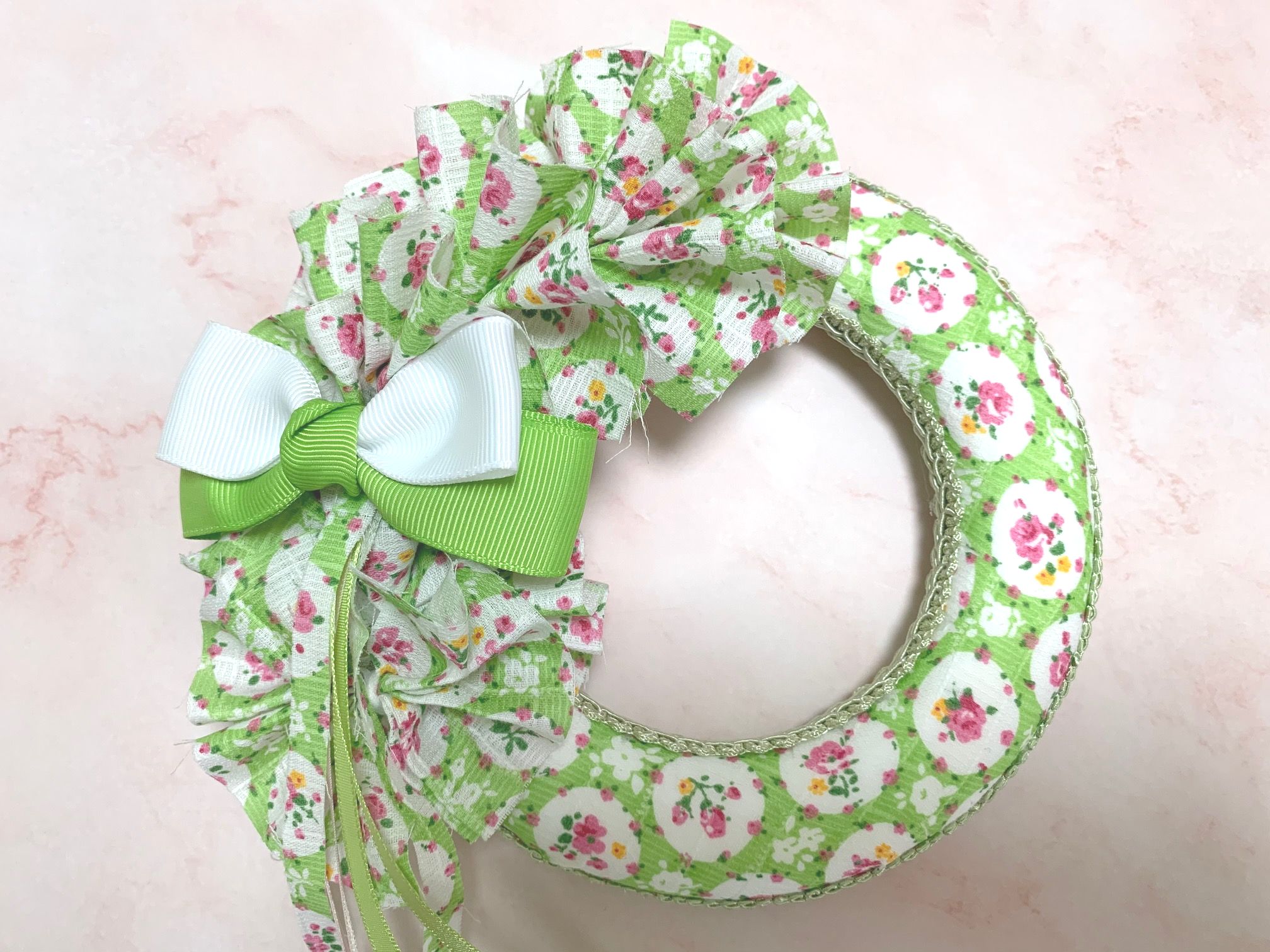 マカロンリース グリーン系 完成品 Iichi ハンドメイド クラフト作品 手仕事品の通販