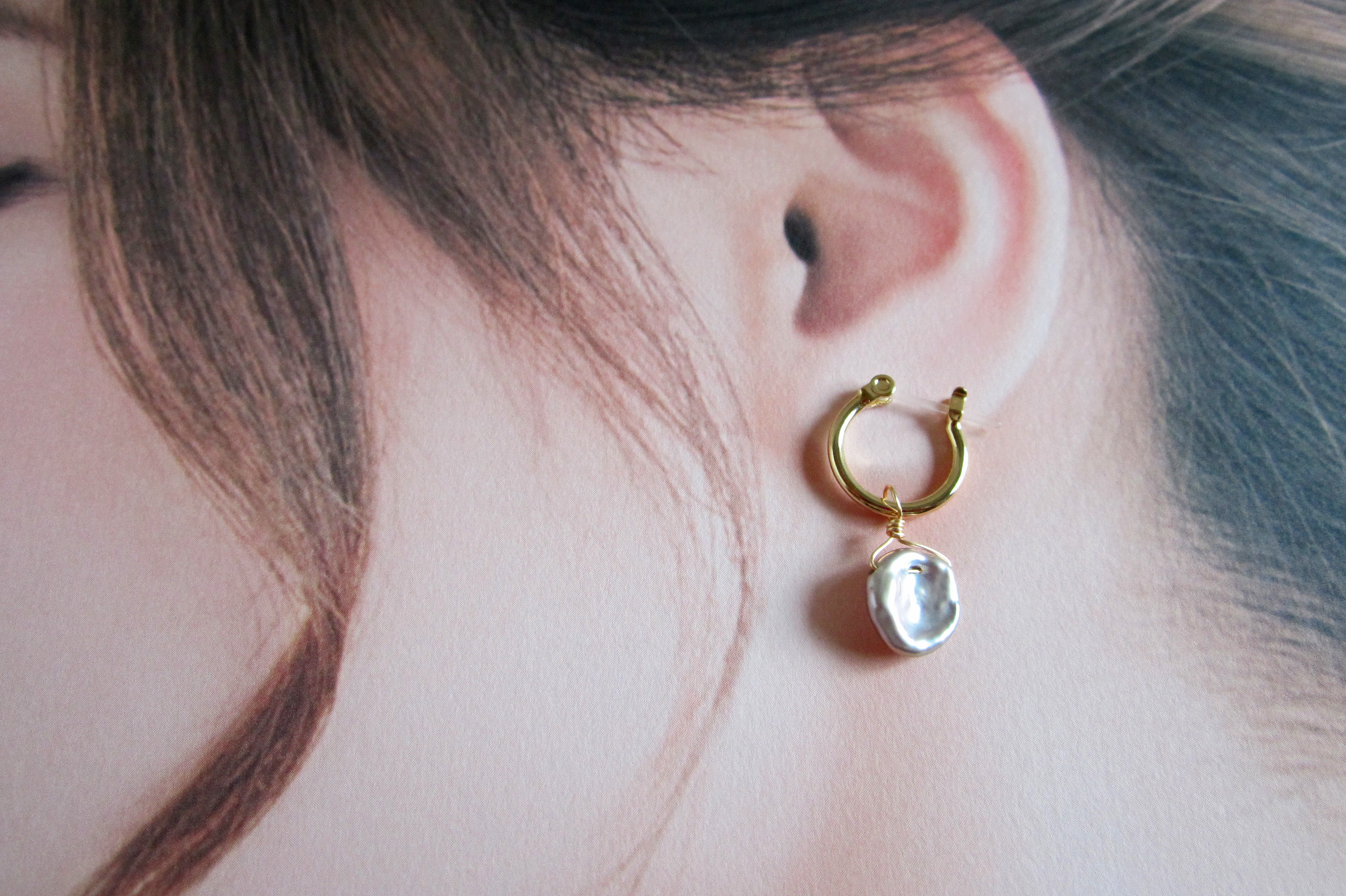 付け替えミニフープピアス 樹脂ポスト Iichi ハンドメイド クラフト作品 手仕事品の通販