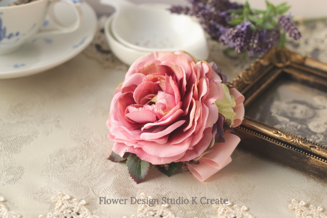 モーブピンクのラナンキュラスのコサージュ ヘアクリップ可 卒業式 入学式 コサージュ ヘアクリップ おでかけ フォーマル Iichi ハンドメイド クラフト作品 手仕事品の通販
