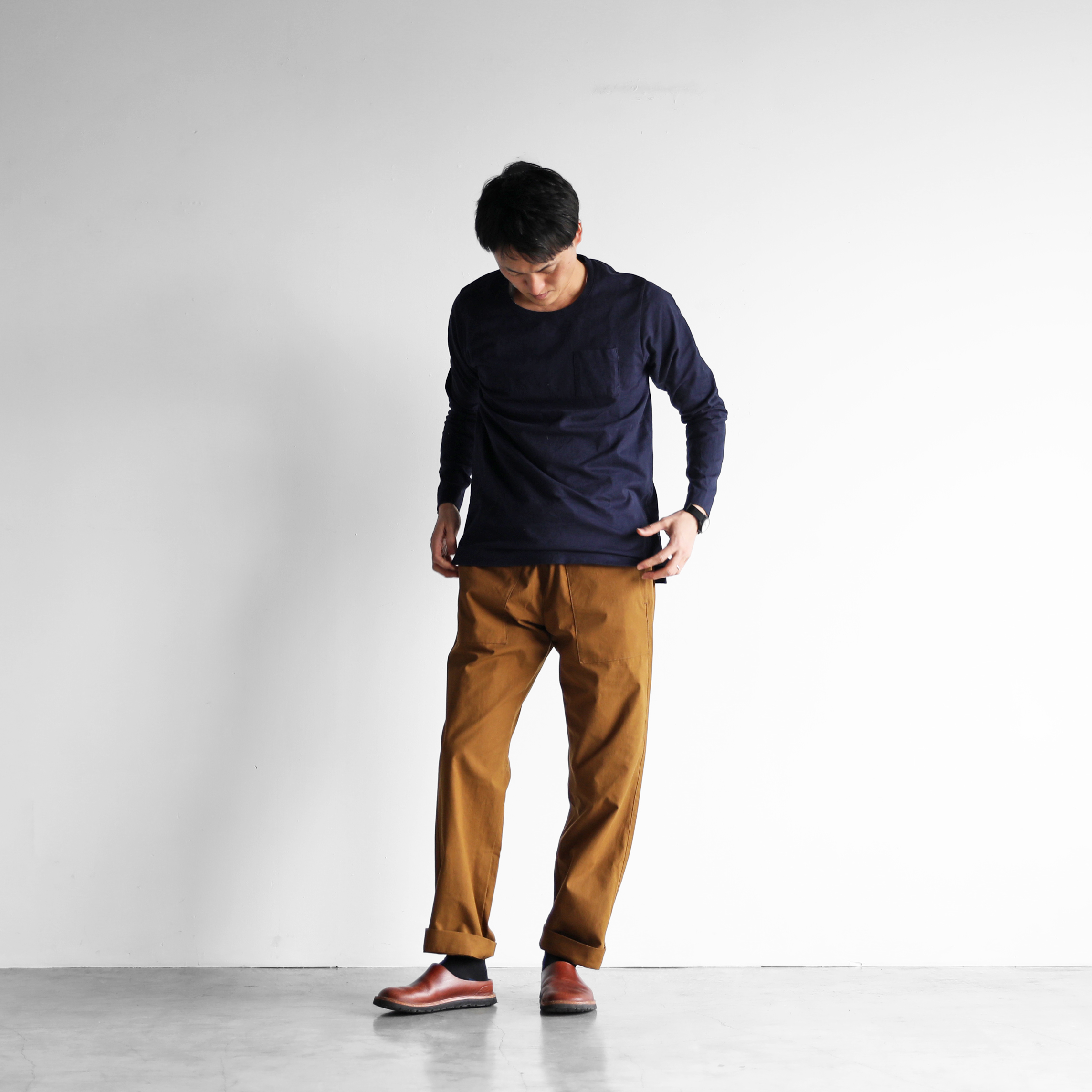 パラシュートクロスベイカーパンツsize2 ダークブラウン ユニセックス Iichi ハンドメイド クラフト作品 手仕事品の通販