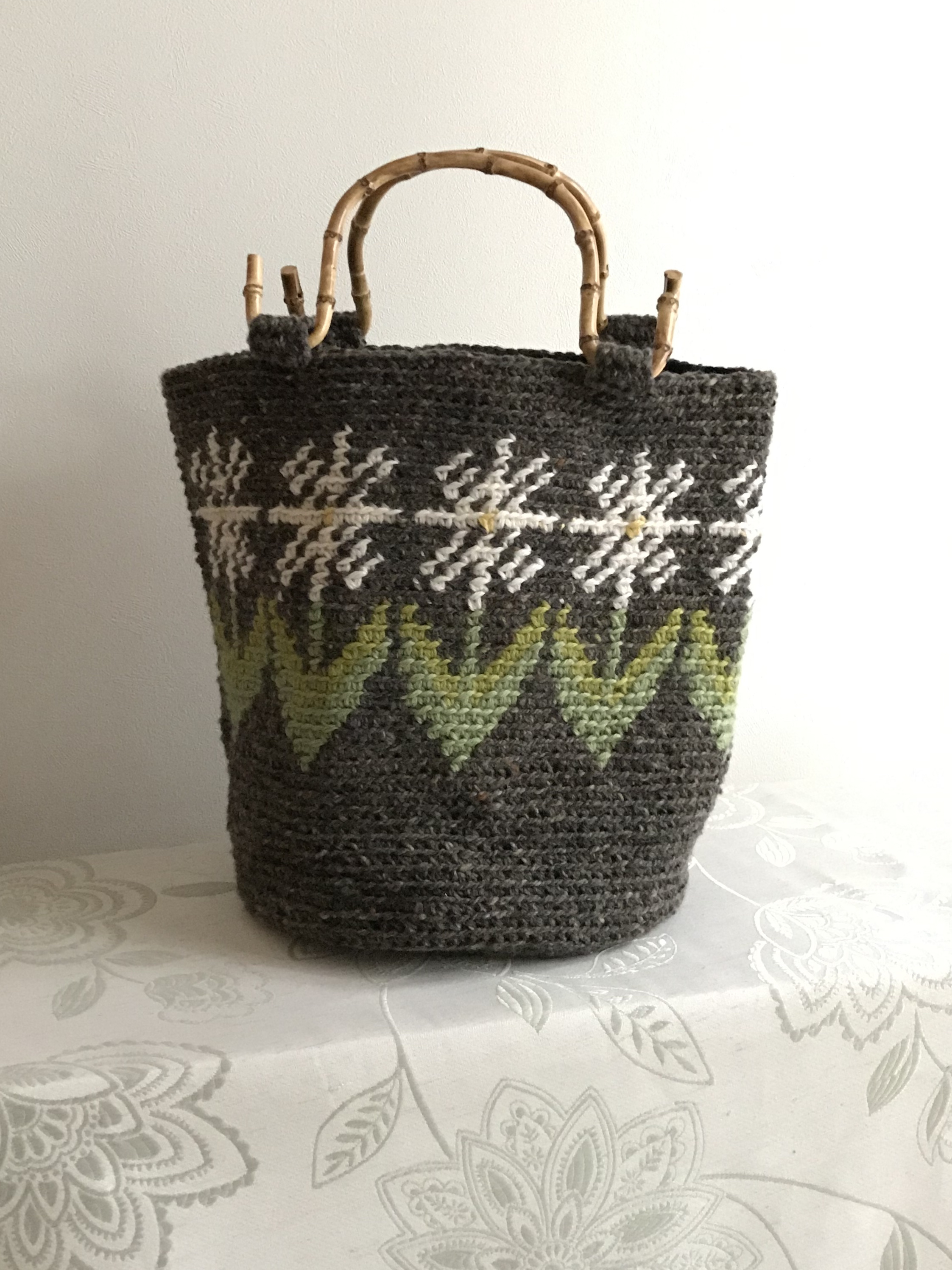 バッグ マーガレット 冬糸バージョン Iichi ハンドメイド クラフト作品 手仕事品の通販