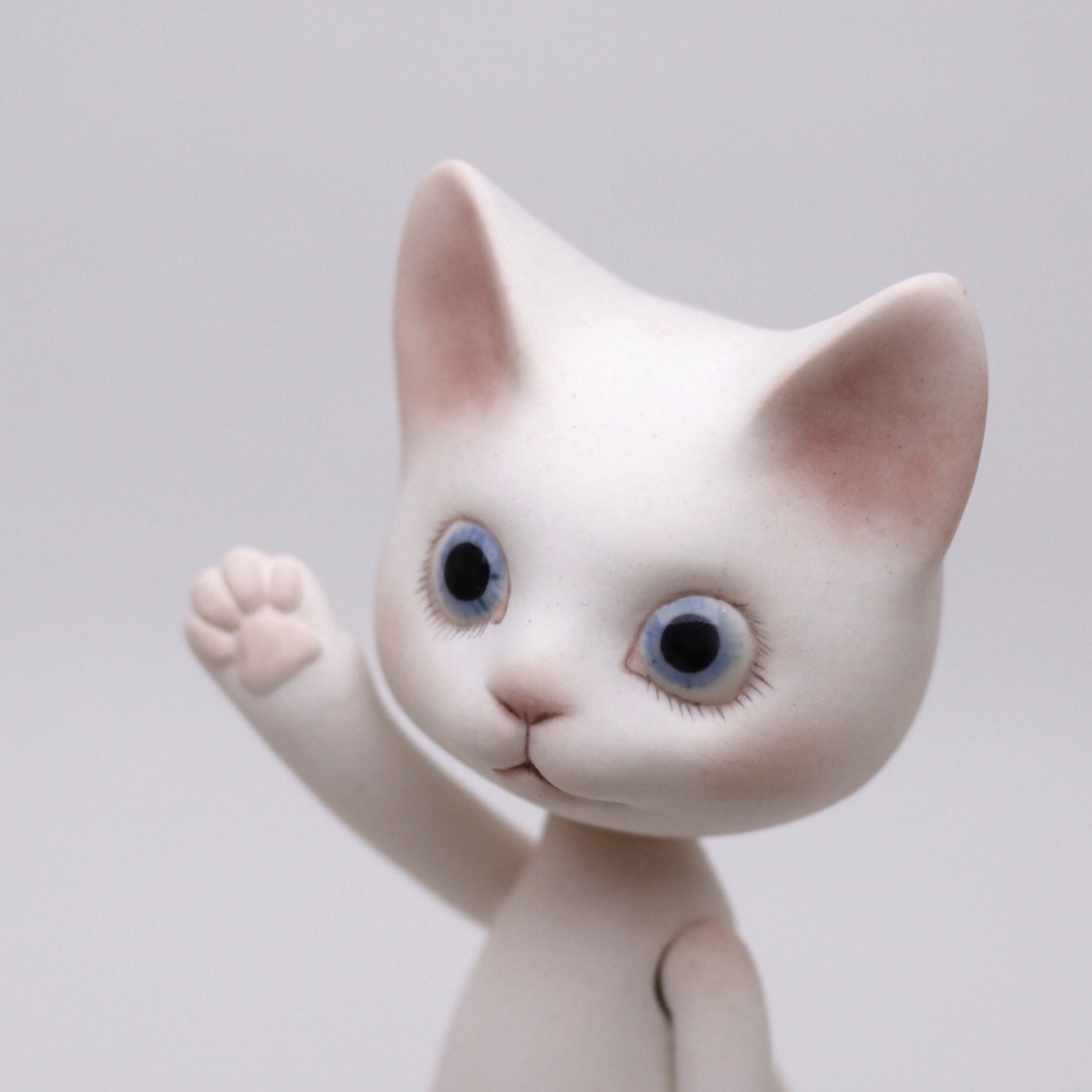 Cat Bisque Doll ねこ ビスクドール 人形 Iichi ハンドメイド クラフト作品 手仕事品の通販