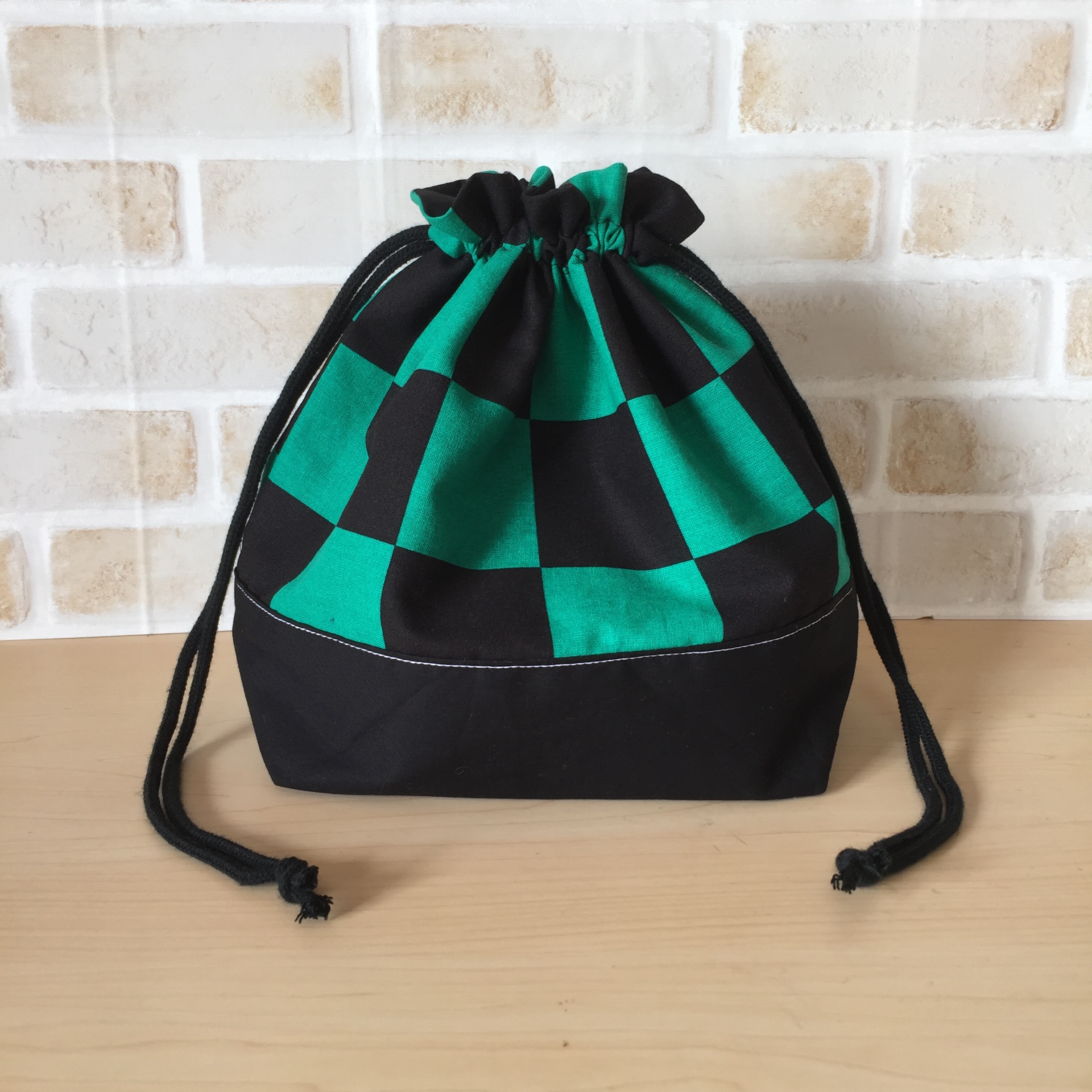 お弁当袋 巾着袋 お弁当入れ 和風 和柄 市松模様 Iichi ハンドメイド クラフト作品 手仕事品の通販