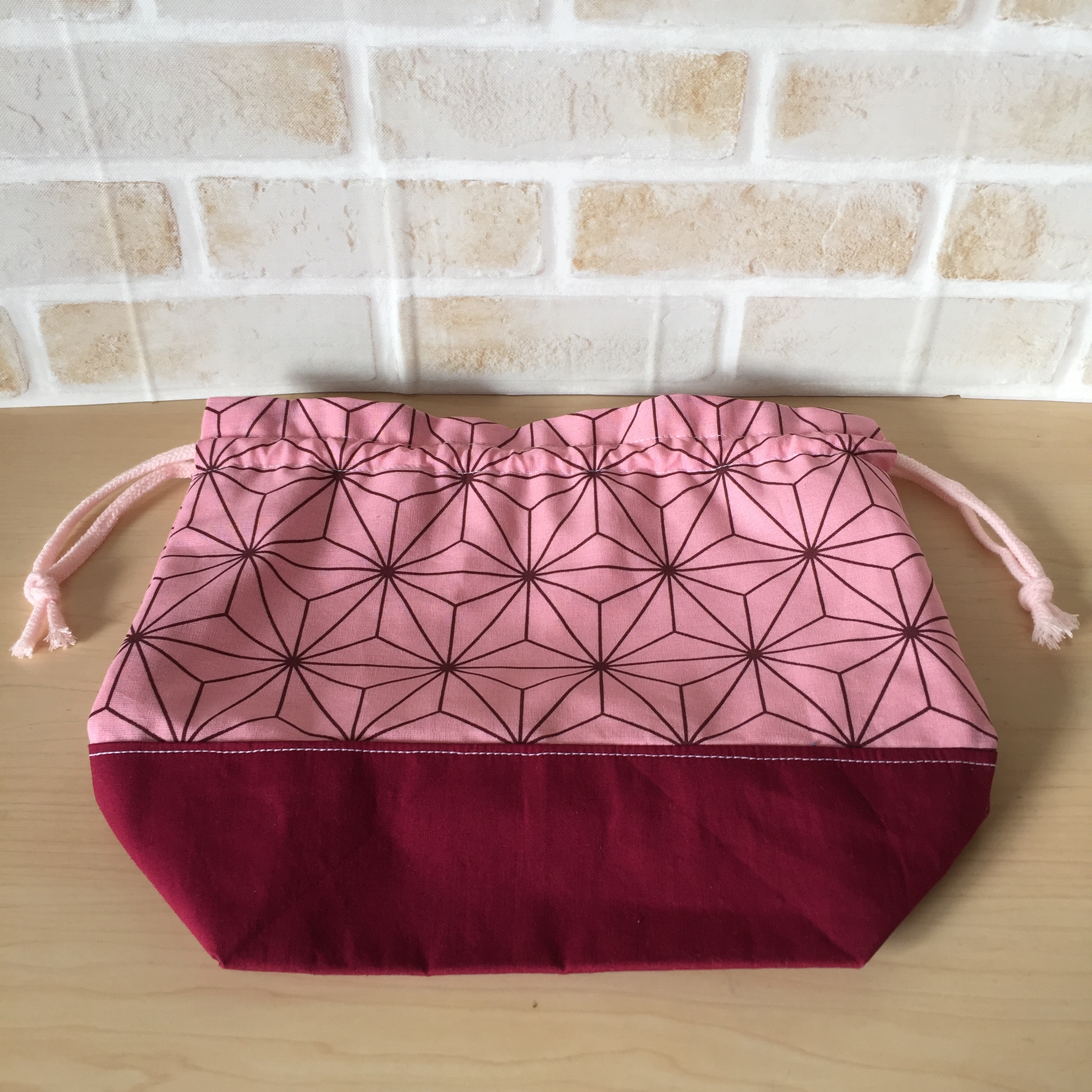 お弁当袋 巾着袋 お弁当入れ 和風 和柄 麻の葉模様 Iichi ハンドメイド クラフト作品 手仕事品の通販