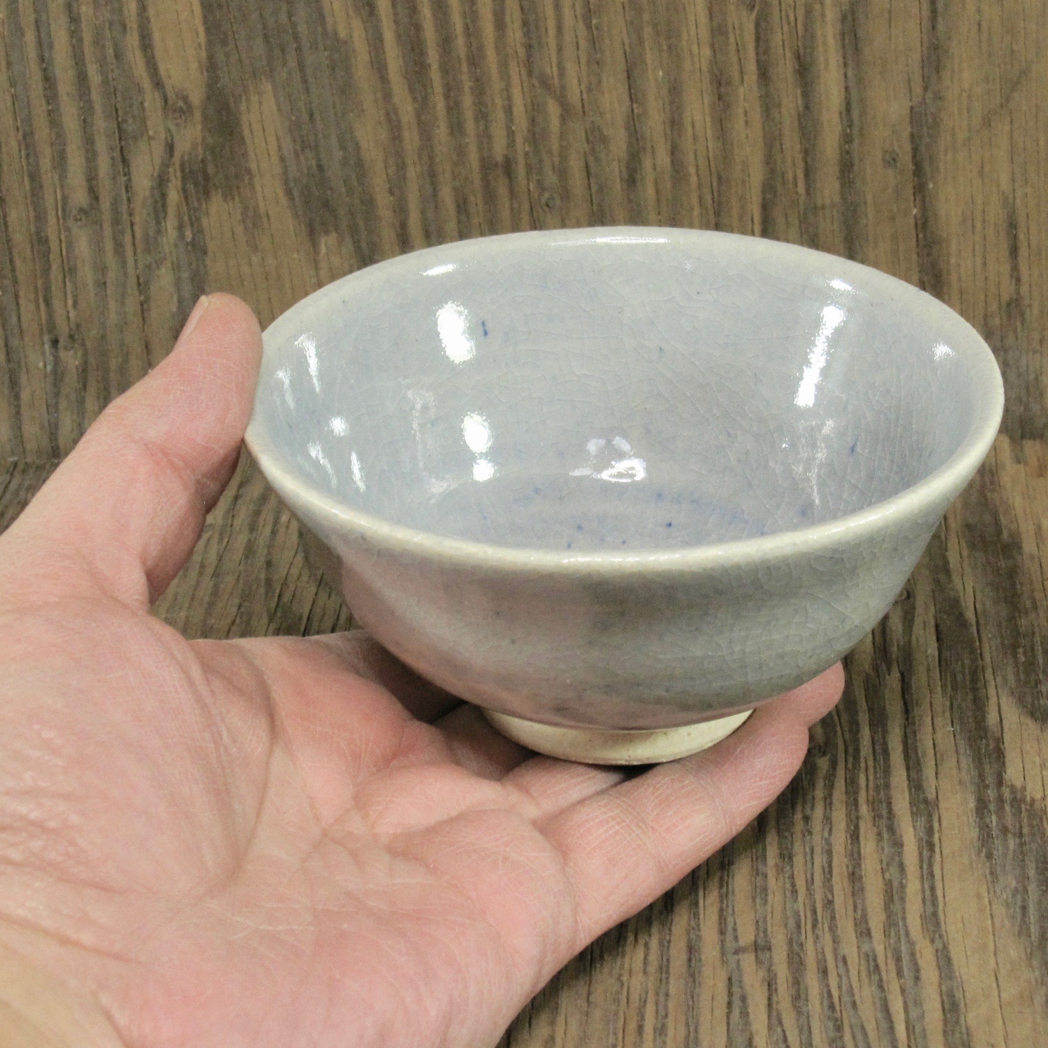 陶器 ご飯茶碗 大 青灰色 Iichi ハンドメイド クラフト作品 手仕事品の通販