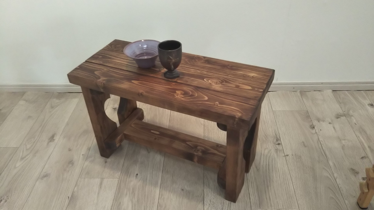 無垢板で出来たカントリー調の長椅子 Iichi ハンドメイド クラフト作品 手仕事品の通販