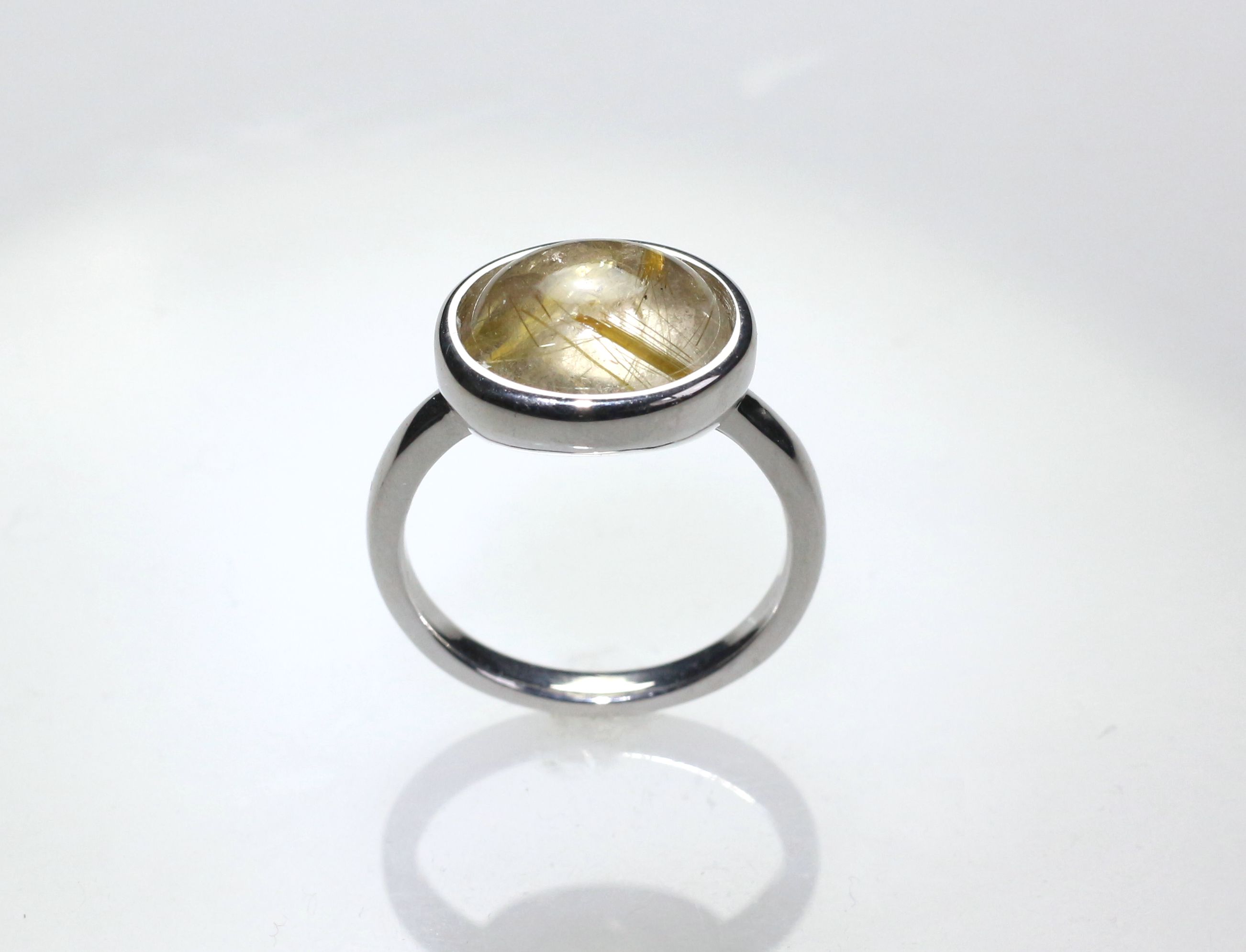 Pt900 ルチルクォーツリング 4 ct Iichi ハンドメイド クラフト作品 手仕事品の通販