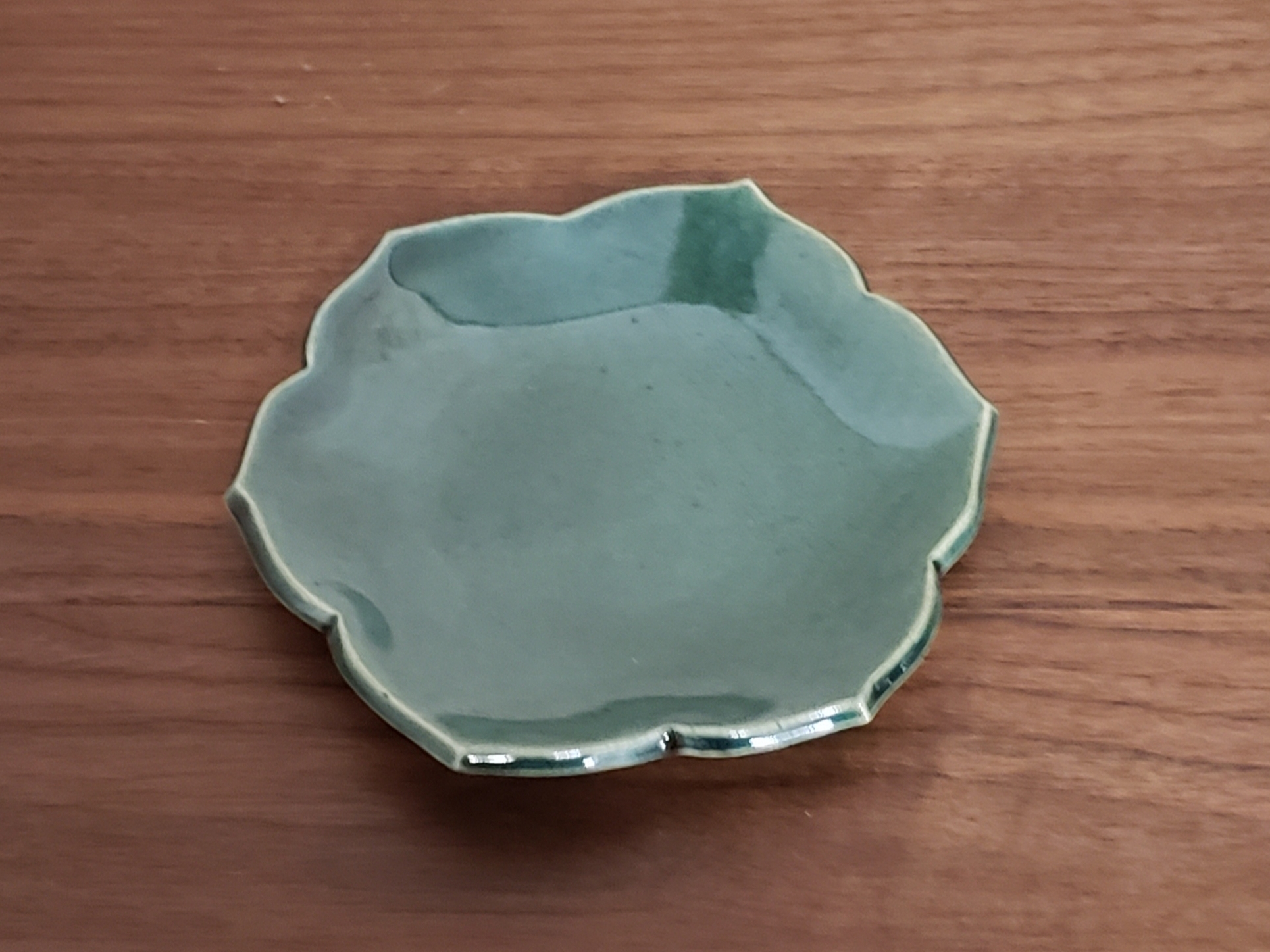 朝顔のカタチの花プレート 翡翠 Iichi ハンドメイド クラフト作品 手仕事品の通販