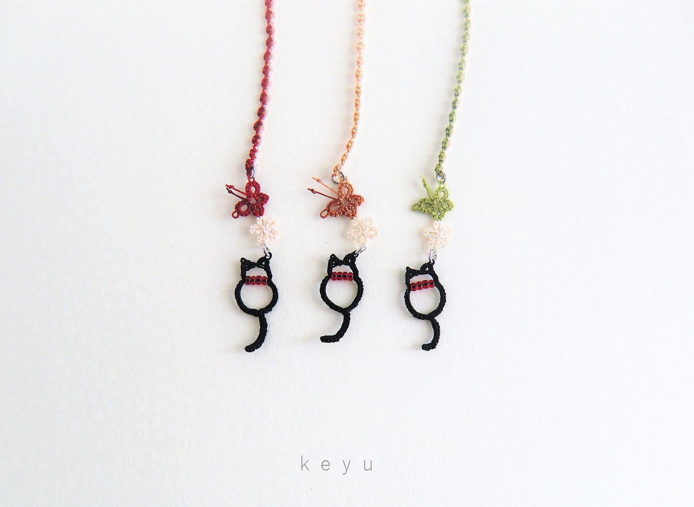 ねこしおり 蝶 草色 タティングレース Iichi ハンドメイド クラフト作品 手仕事品の通販 ねこしおり 蝶 草色 タティングレース Iichi ハンドメイド クラフト作品 手仕事品の通販