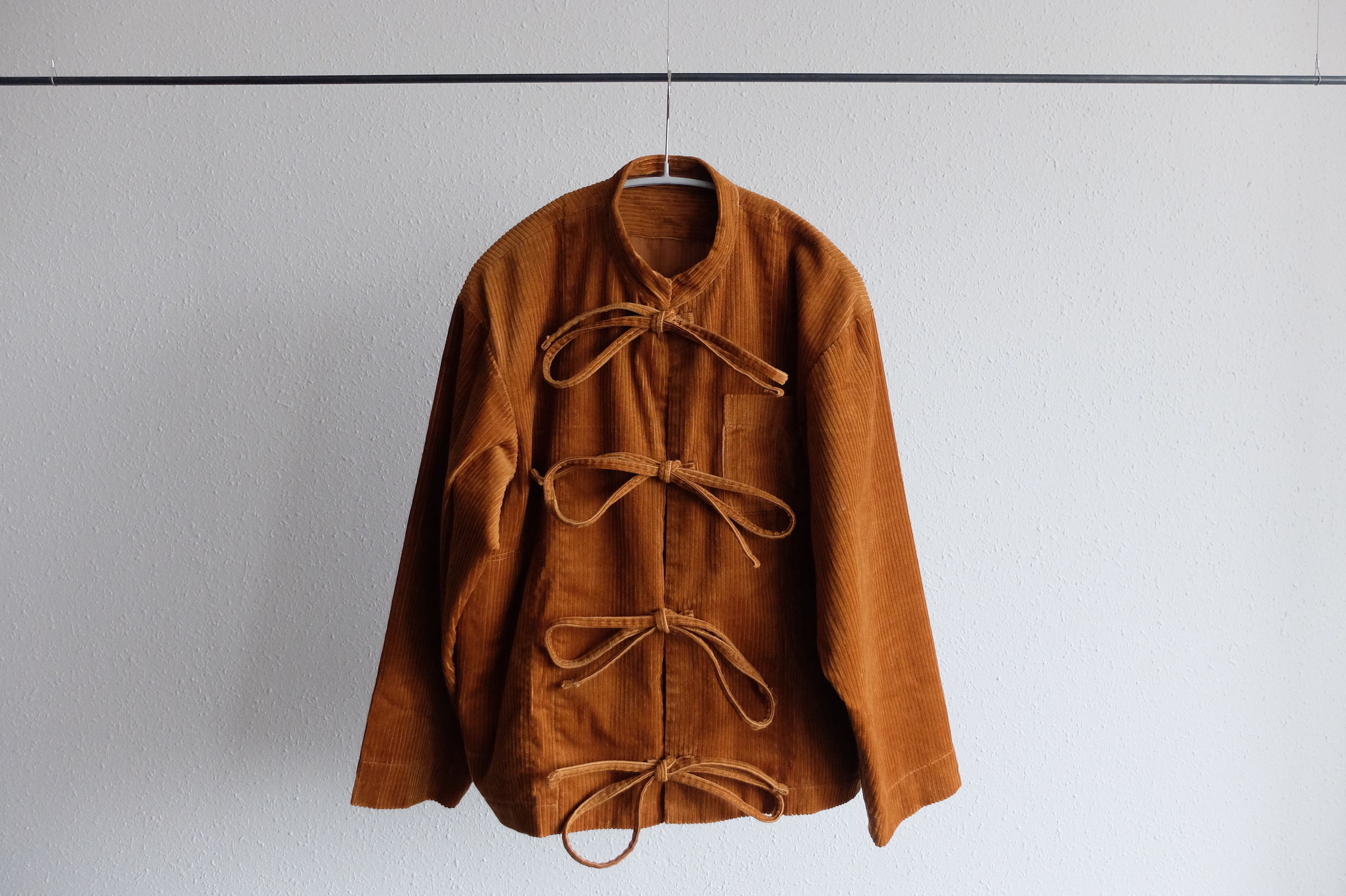 シーズン限定 木間服装製作 バンドカラージャケットコーデュロイ Camel Unisex Iichi ハンドメイド クラフト作品 手仕事品の通販