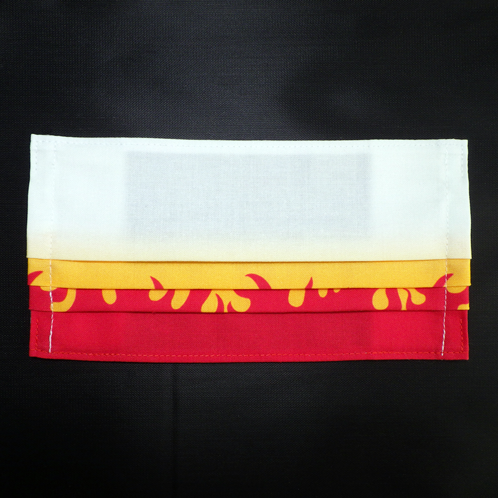 Mc R 000 不織布マスク カバー プリーツ タイプ 伝統 和柄 和風 可愛い ファイヤー パターン Iichi ハンドメイド クラフト作品 手仕事品の通販