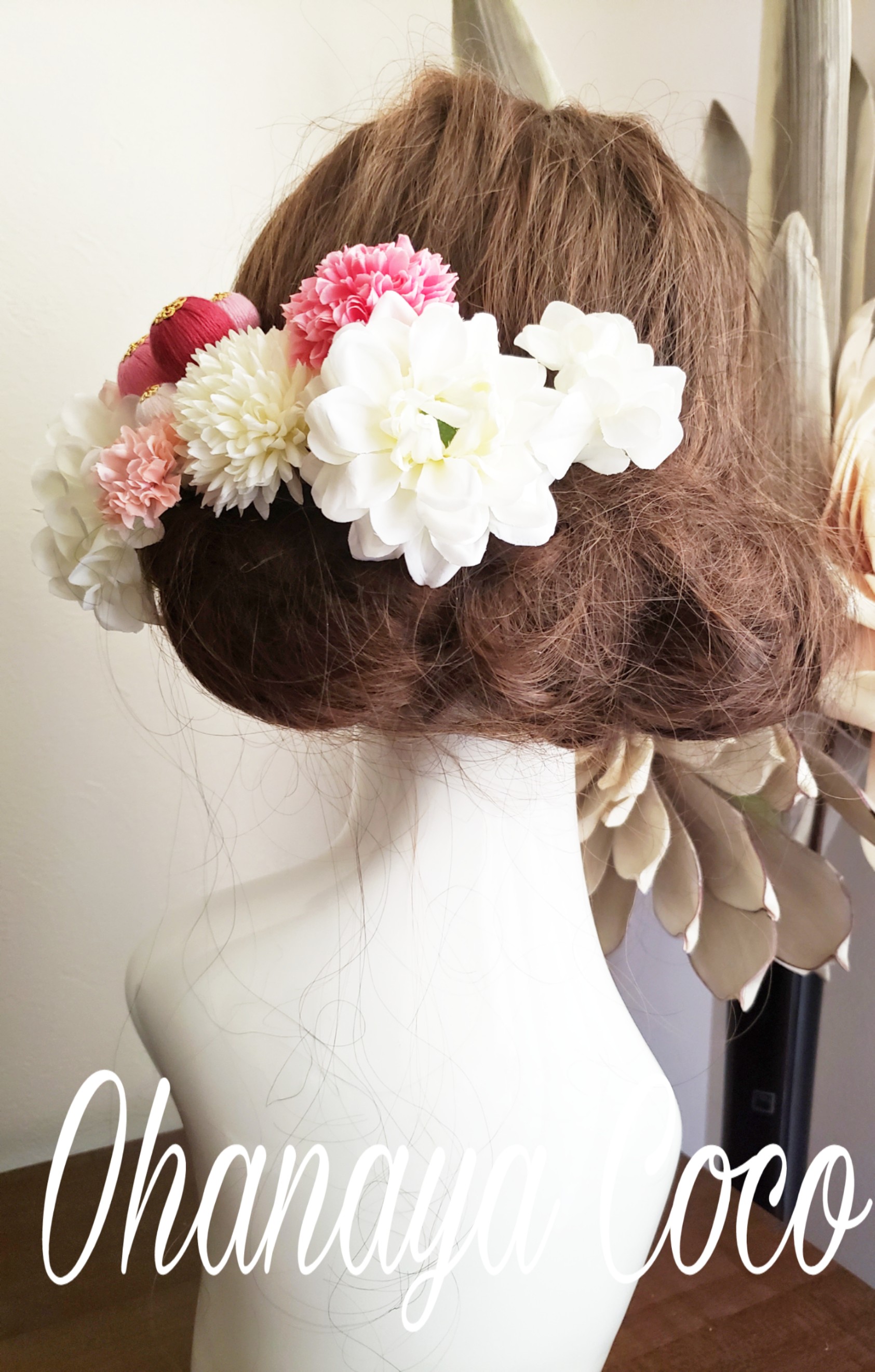 ぴちこ様 バレッタ 髪飾り ウエディング 浴衣 本物花 プリザーブドフラワー