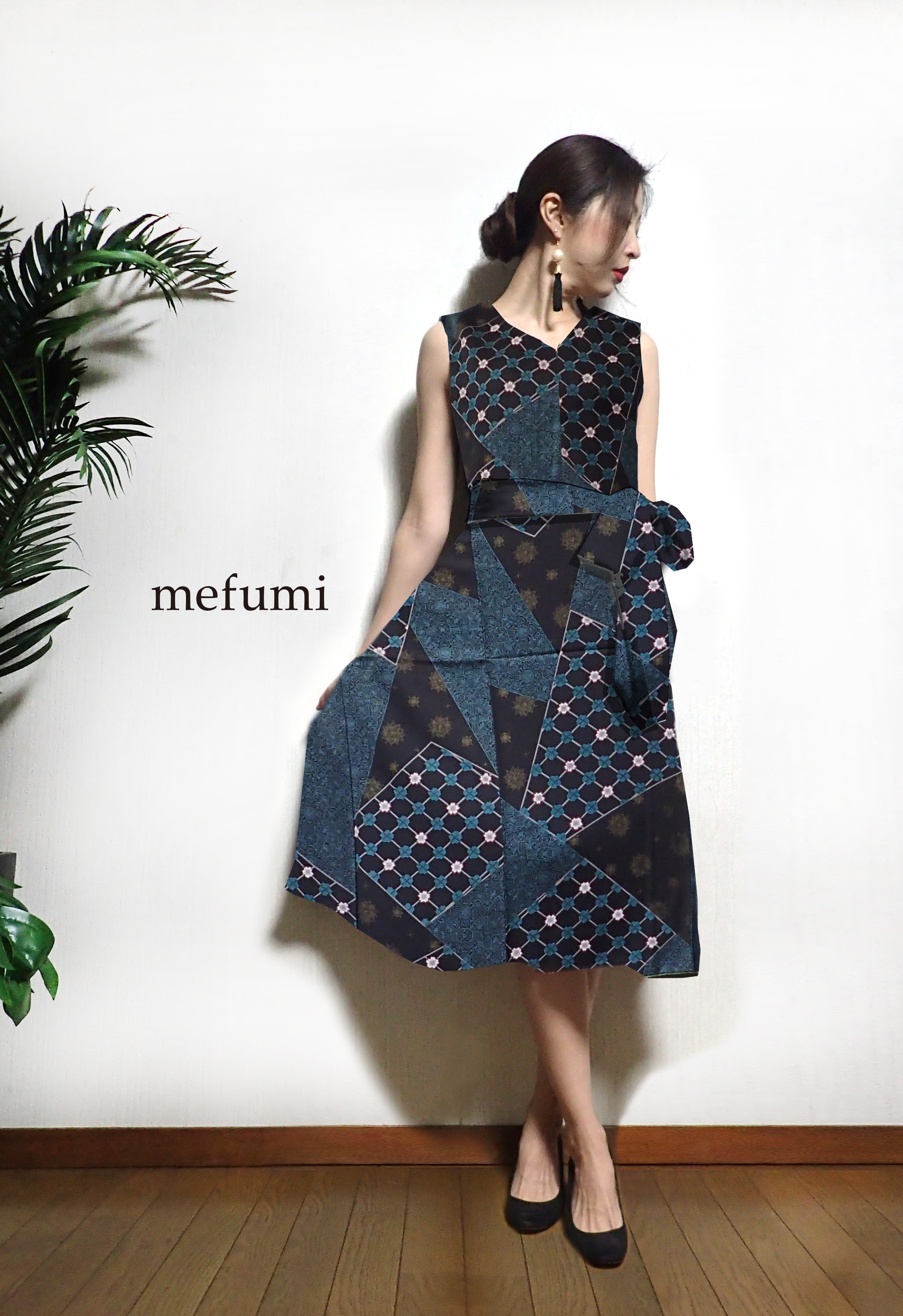 受注制作 １点物 アンティーク 着物リメイク フォーマルワンピース サイズ 9号 11号 13号 Iichi ハンドメイド クラフト作品 手仕事品の通販