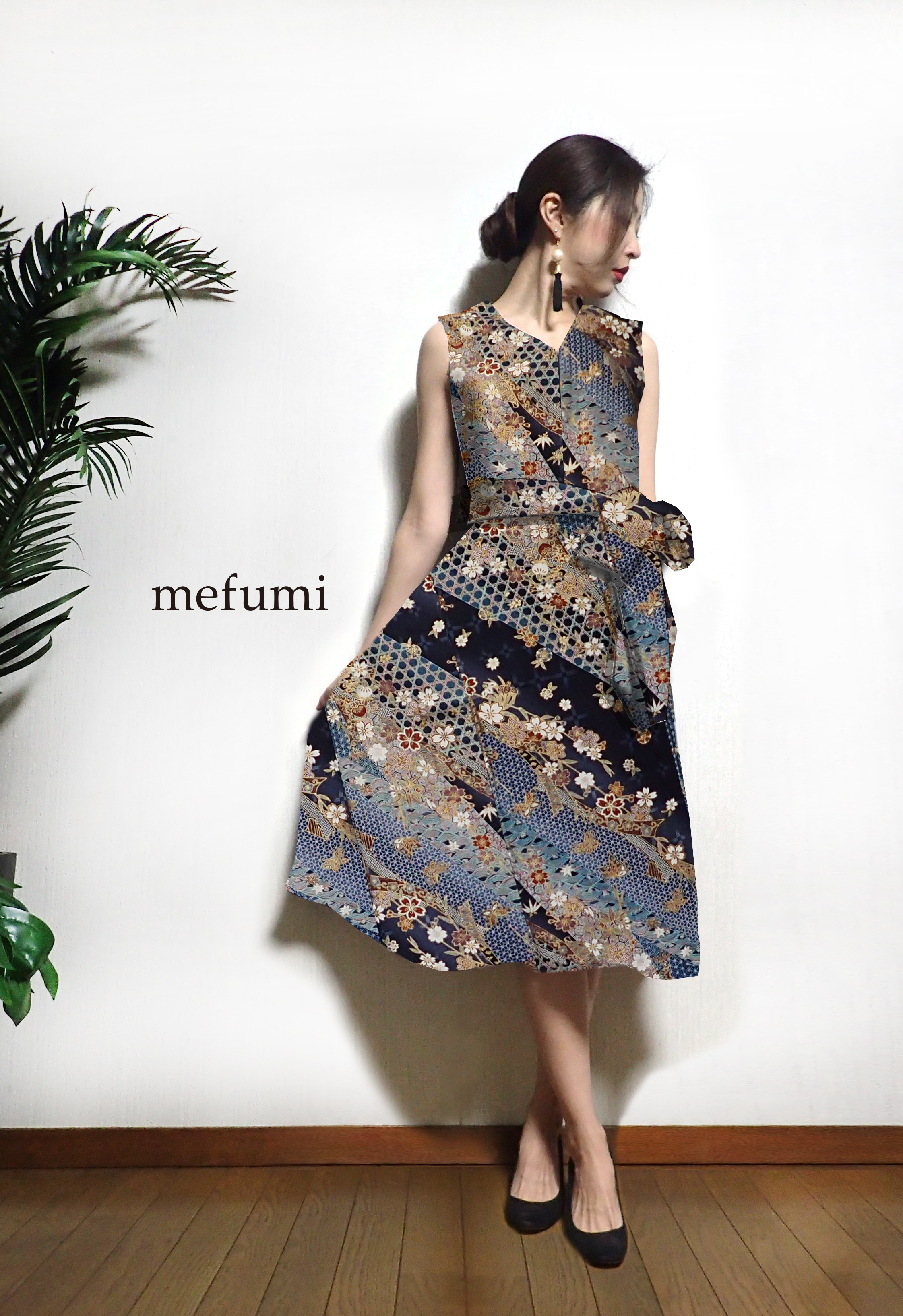 受注制作 １点物 アンティーク 着物リメイク フォーマルワンピース サイズ 9号 11号 13号 Iichi ハンドメイド クラフト作品 手仕事品の通販