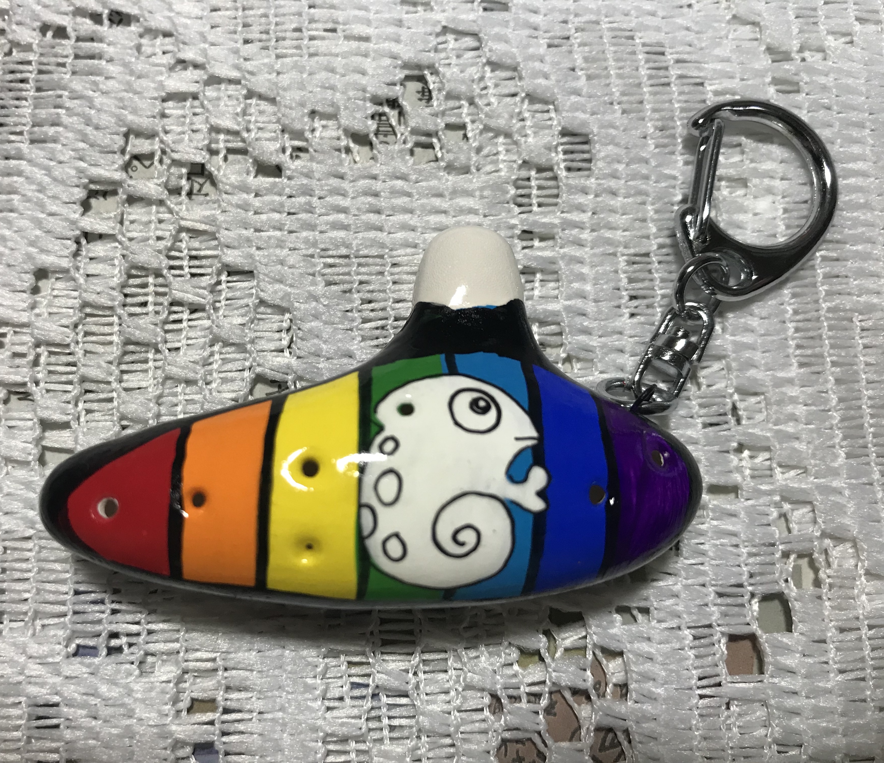 オカリナ 小 虹色カメレオン Iichi ハンドメイド クラフト作品 手仕事品の通販