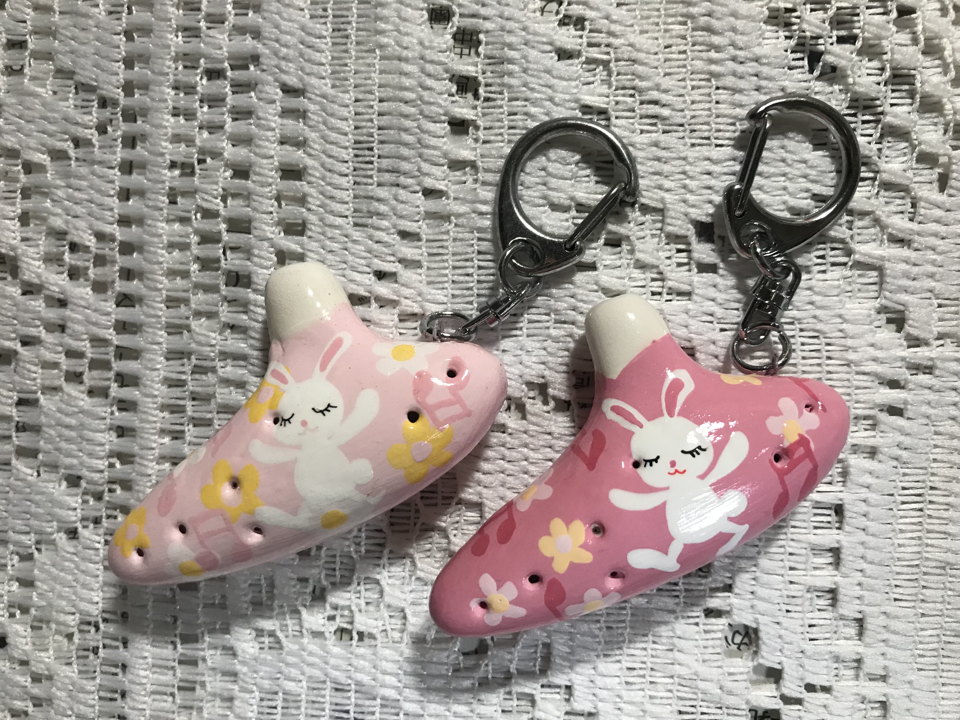 オカリナ 小 花と音符とうさぎ Iichi ハンドメイド クラフト作品 手仕事品の通販