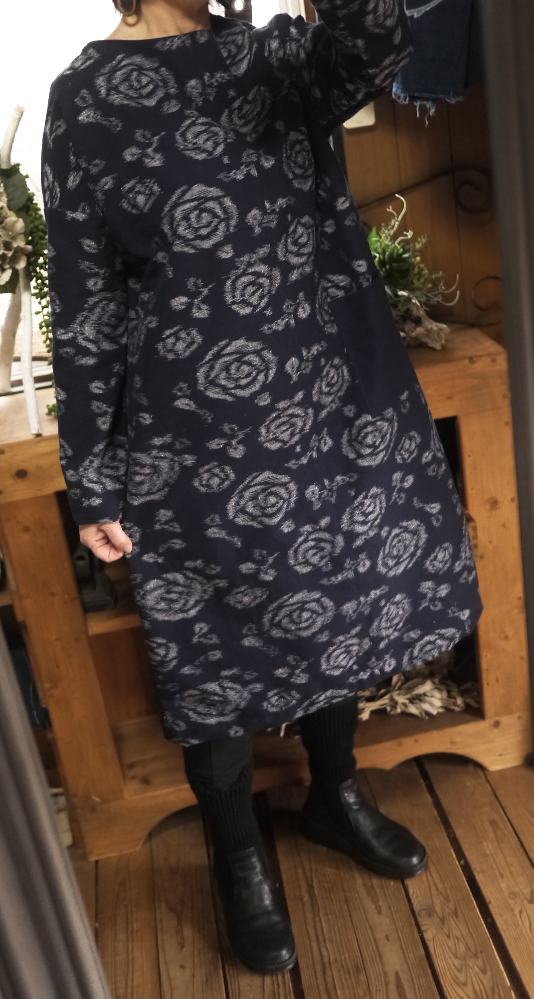 久留米絣花柄ワンピース Iichi ハンドメイド クラフト作品 手仕事品の通販