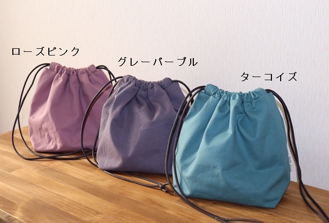 帆布の巾着バッグ 差し色 Iichi ハンドメイド クラフト作品 手仕事品の通販