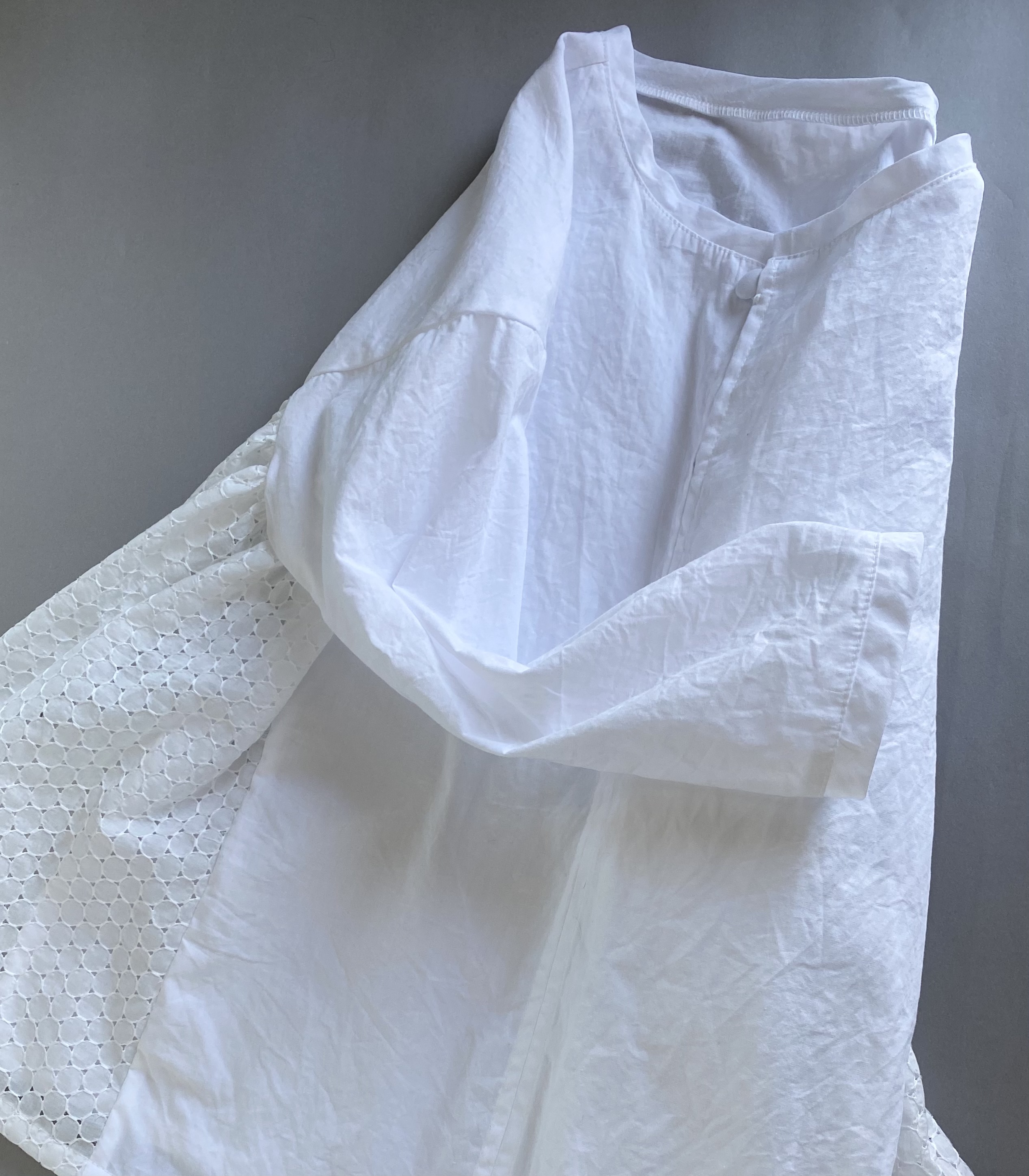 脇レースの白いブラウス Iichi ハンドメイド クラフト作品 手仕事品の通販