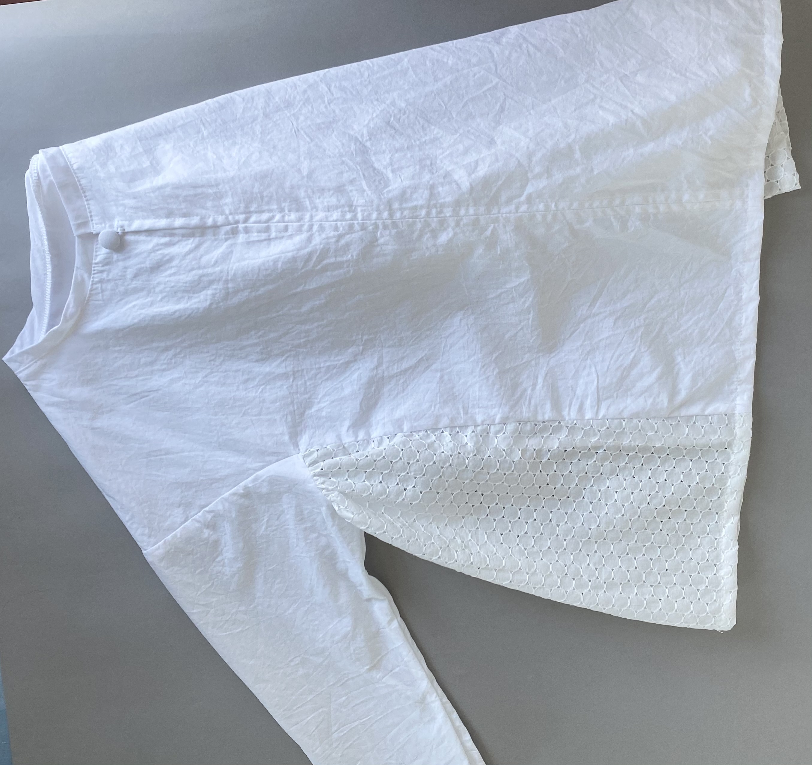 脇レースの白いブラウス Iichi ハンドメイド クラフト作品 手仕事品の通販