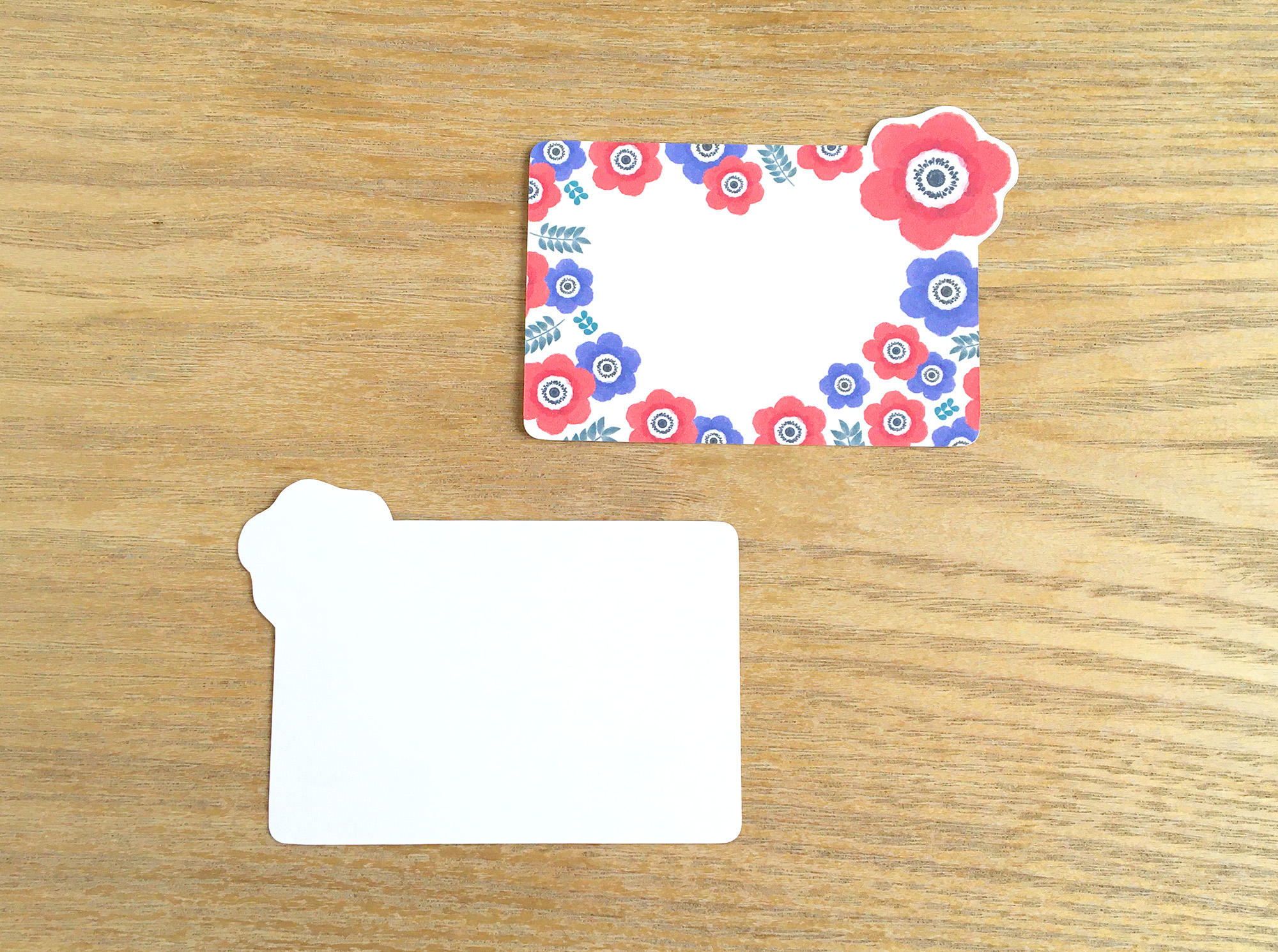 メッセージカード 10枚入り アネモネ お花のカード ハート型 春 Iichi ハンドメイド クラフト作品 手仕事品の通販