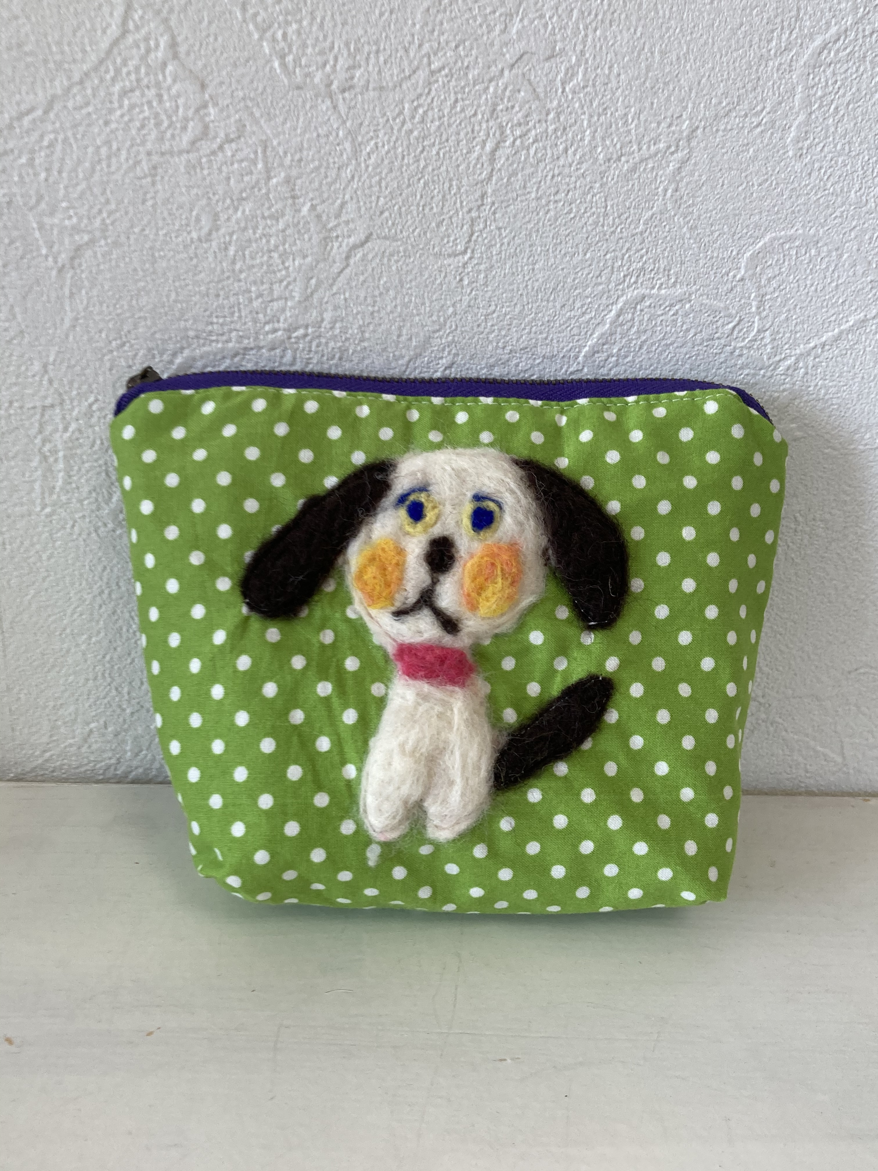 犬のポーチ 黄緑 S Iichi ハンドメイド クラフト作品 手仕事品の通販 犬のポーチ 黄緑 S Iichi ハンドメイド クラフト作品 手仕事品の通販