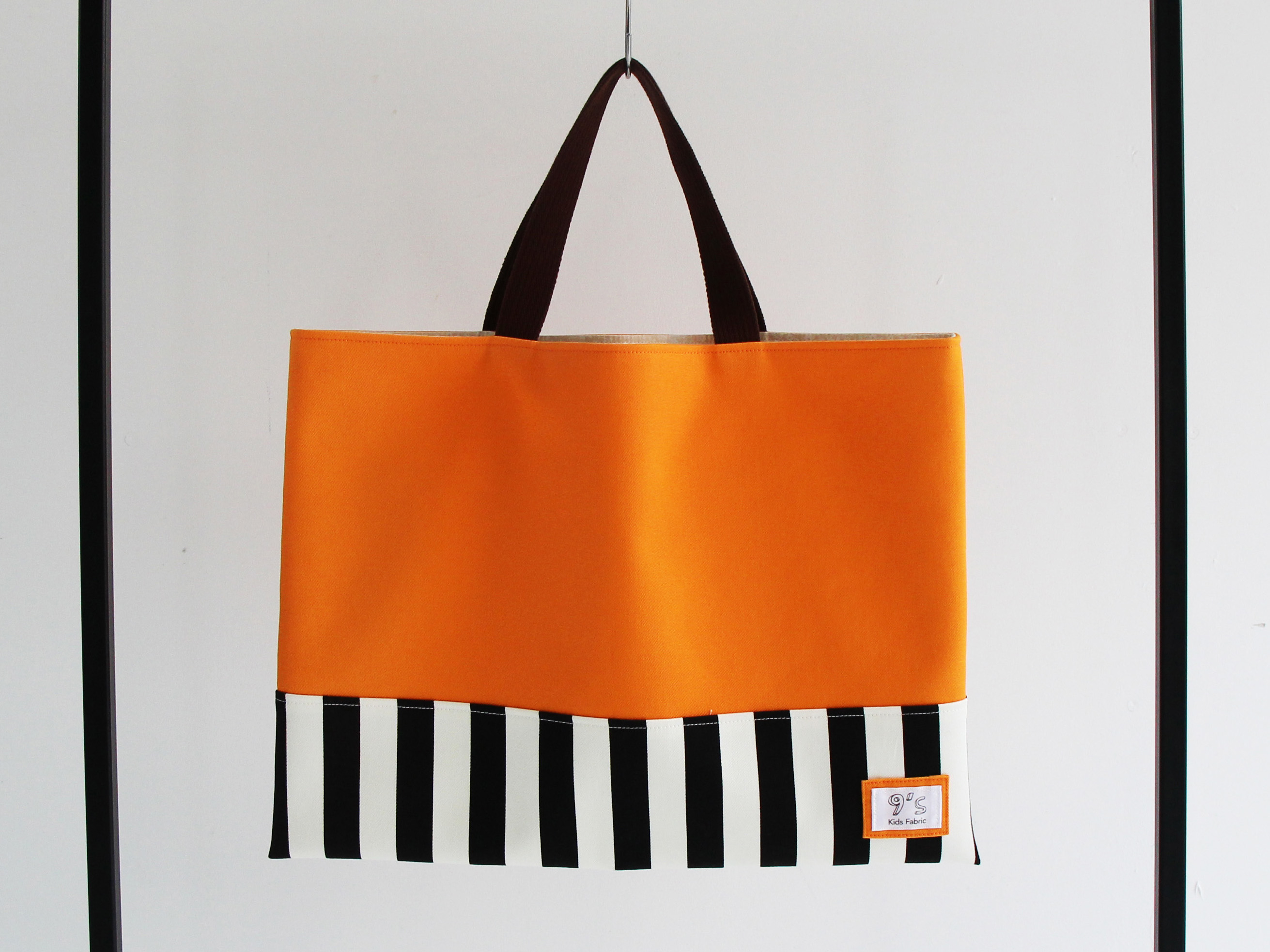 こども用レッスンバッグ内ポケット付き オレンジ トートバッグ 9 S Kid S Fablic Iichi ハンドメイド クラフト作品 手仕事品の通販