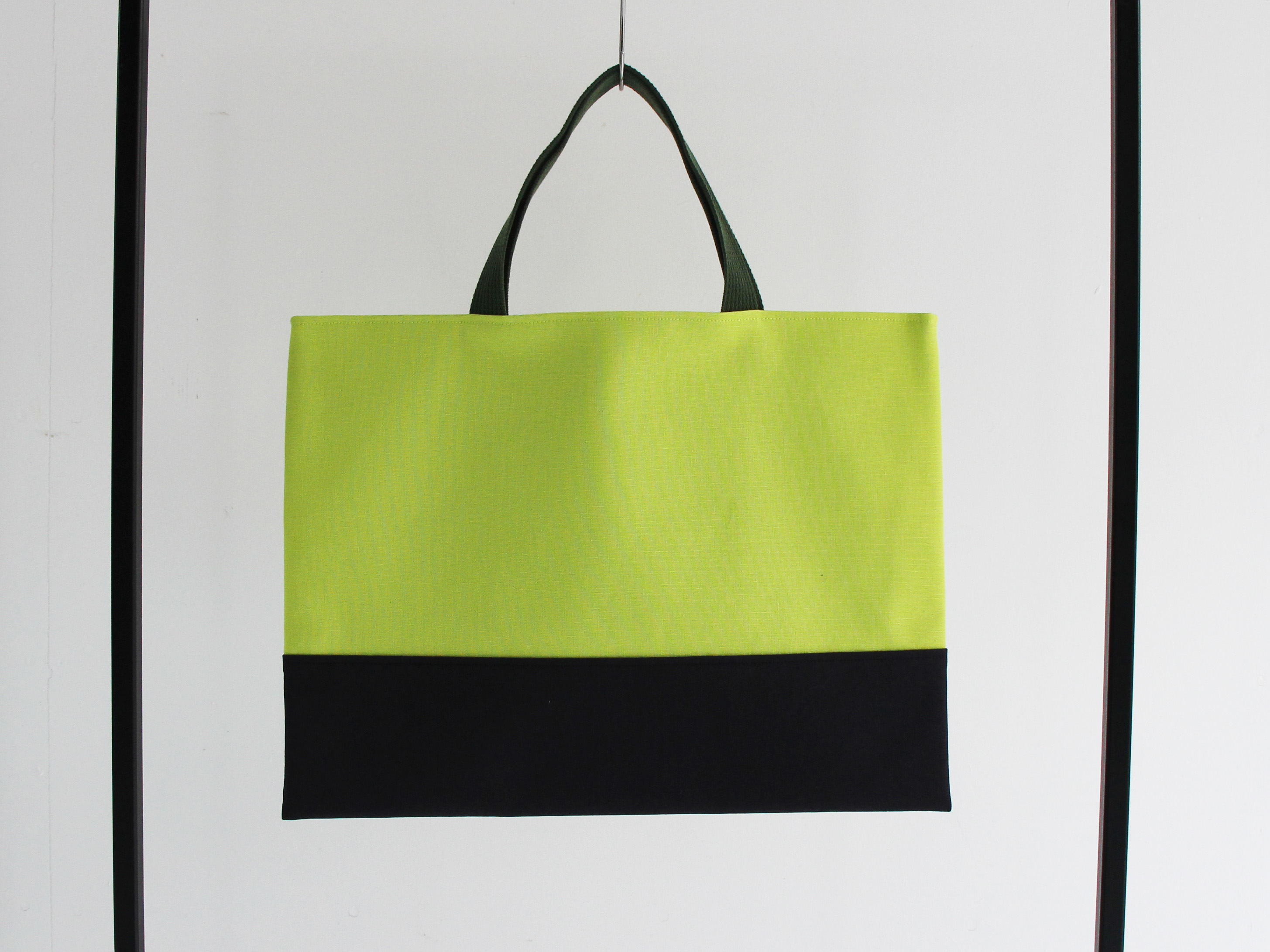 こども用レッスンバッグ内ポケット付き グリーン トートバッグ 9 S Kid S Fablic Iichi ハンドメイド クラフト作品 手仕事品の通販