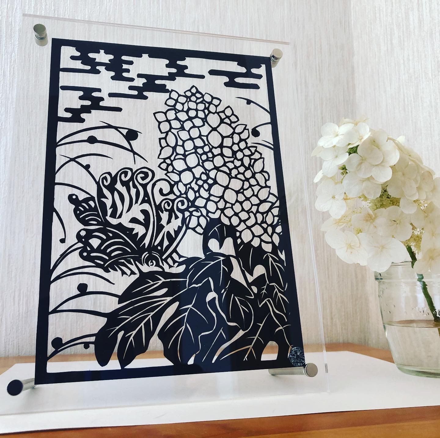 柏葉紫陽花露芝霞青海波蝶文様 Iichi ハンドメイド クラフト作品 手仕事品の通販