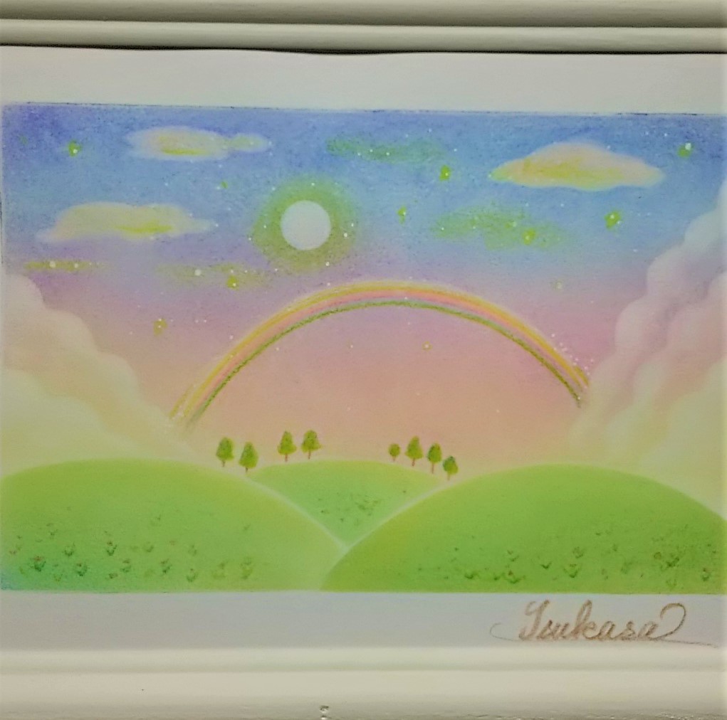 パステルアート 虹色の夕暮れ空 Iichi ハンドメイド クラフト作品 手仕事品の通販