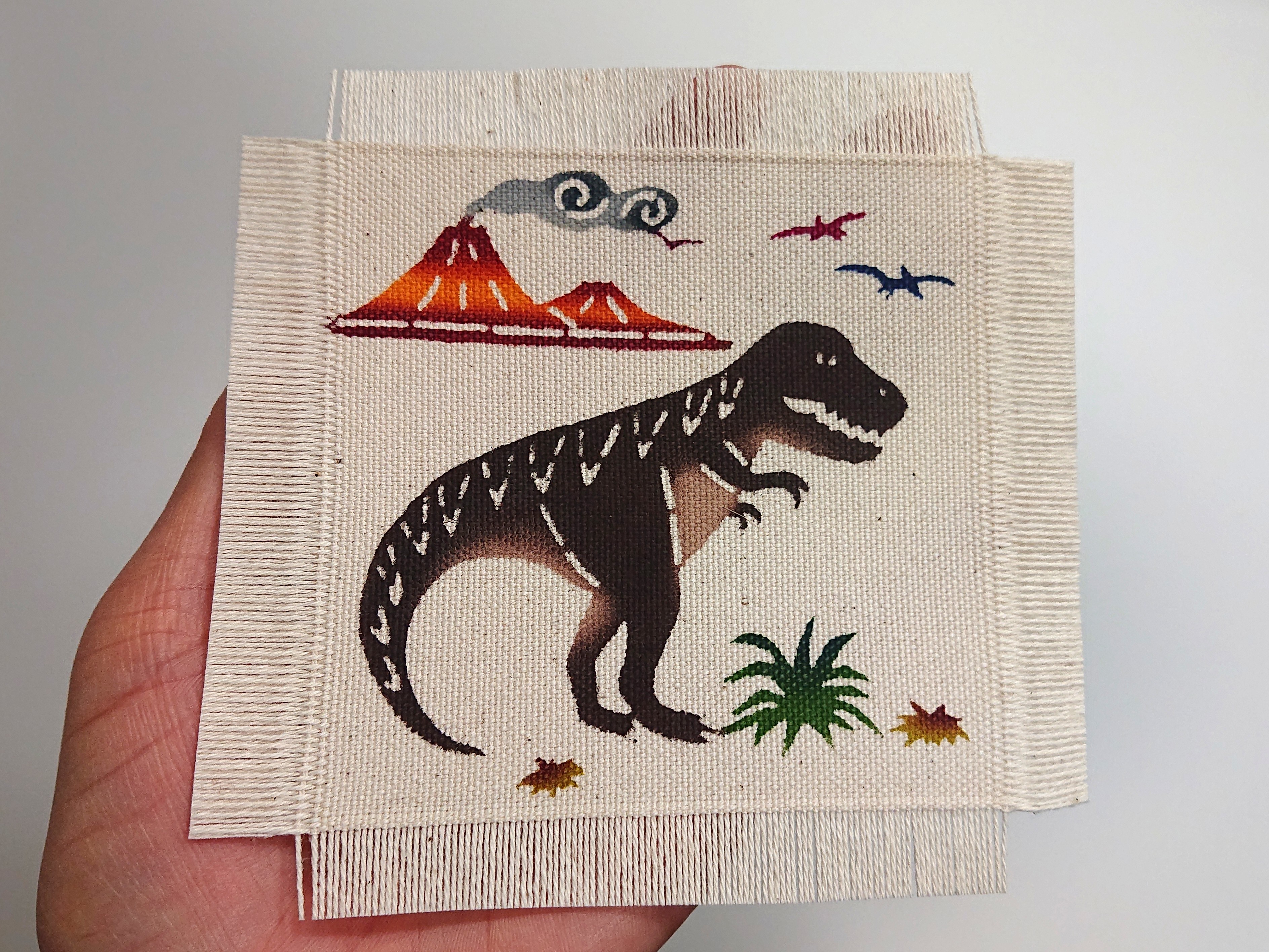 手染め ティラノサウルス コースター Iichi ハンドメイド クラフト作品 手仕事品の通販