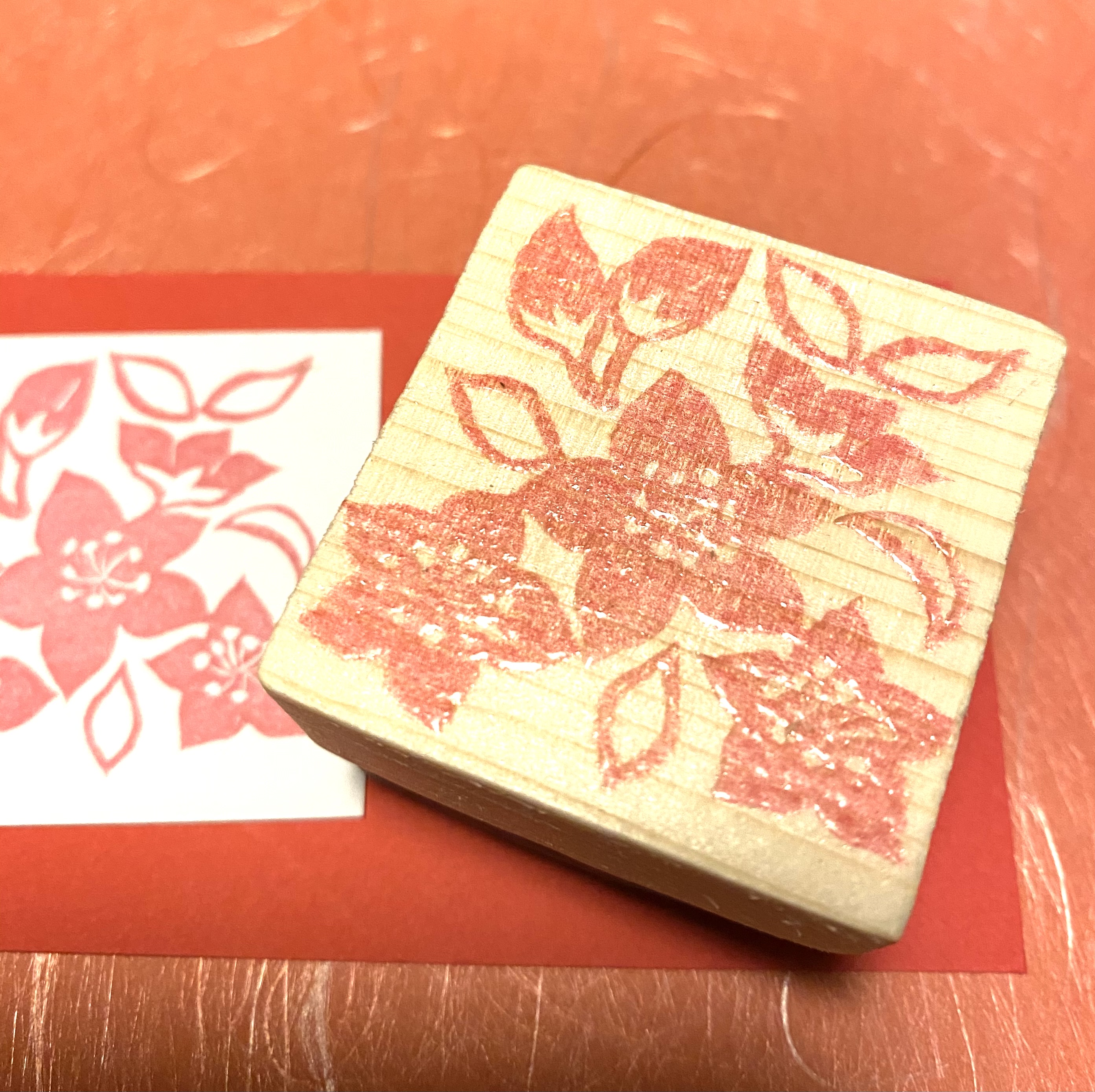 季節のはんこ 桃の花 4 4 Iichi ハンドメイド クラフト作品 手仕事品の通販