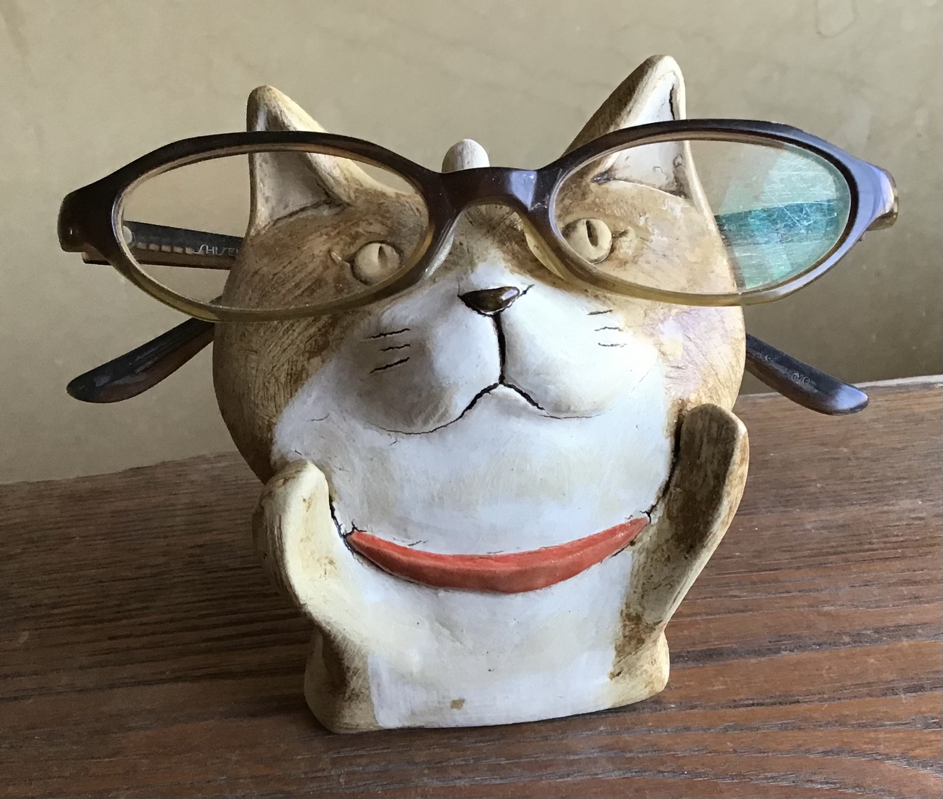 猫のメガネ置き Iichi ハンドメイド クラフト作品 手仕事品の通販