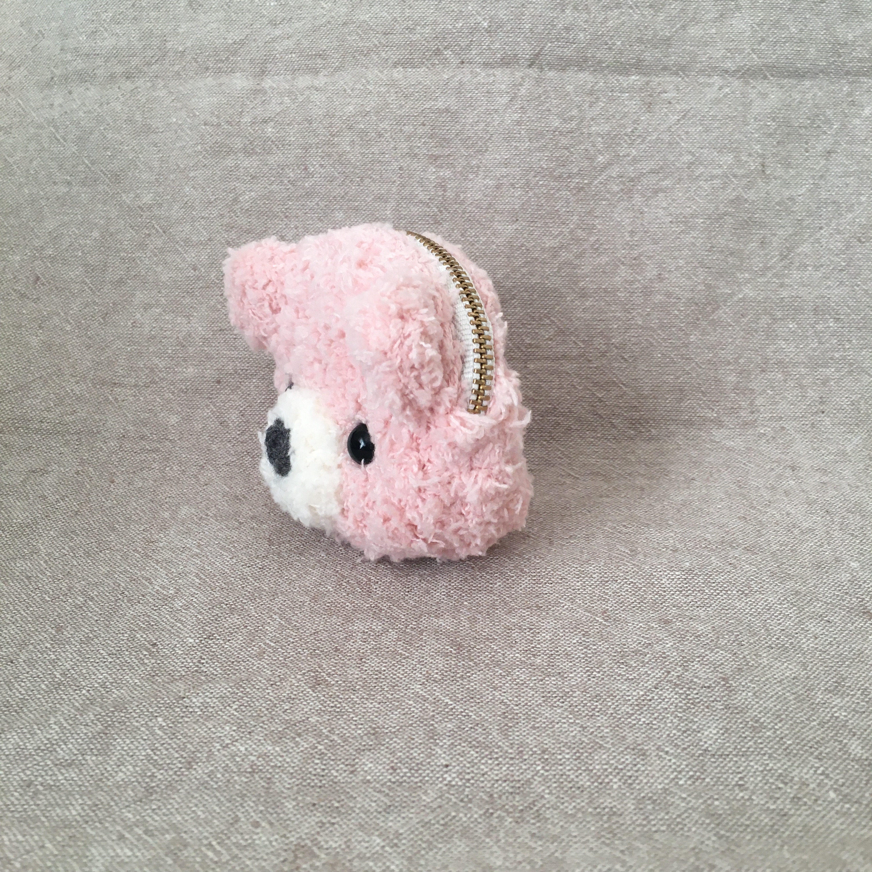 ふわふわピンクくまさんコインポーチ Iichi ハンドメイド クラフト作品 手仕事品の通販