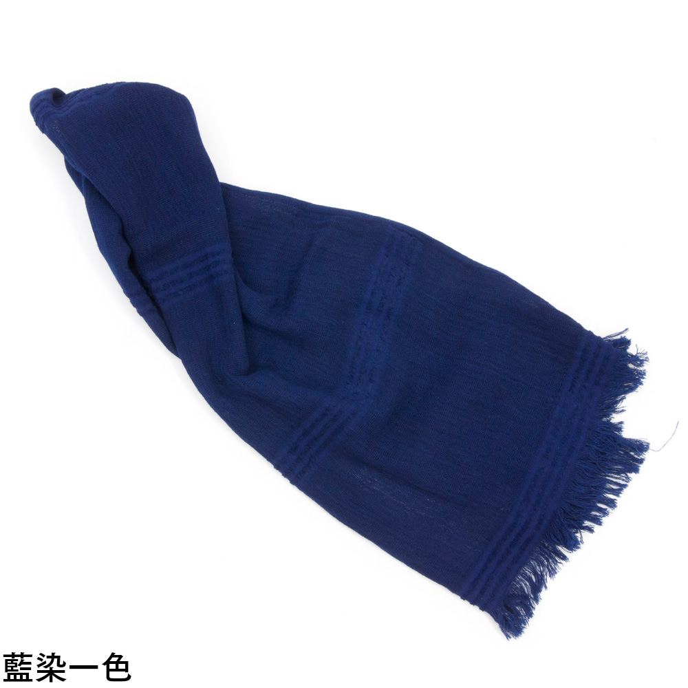 藍染 タオルマフラー ミドル レディース メンズ 今治タオル使用 藍染一色 Iichi ハンドメイド クラフト作品 手仕事品の通販