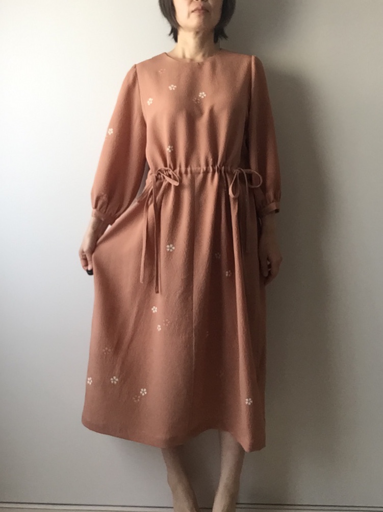 着物リメイクワンピース オレンジ桜 Iichi ハンドメイド クラフト作品 手仕事品の通販
