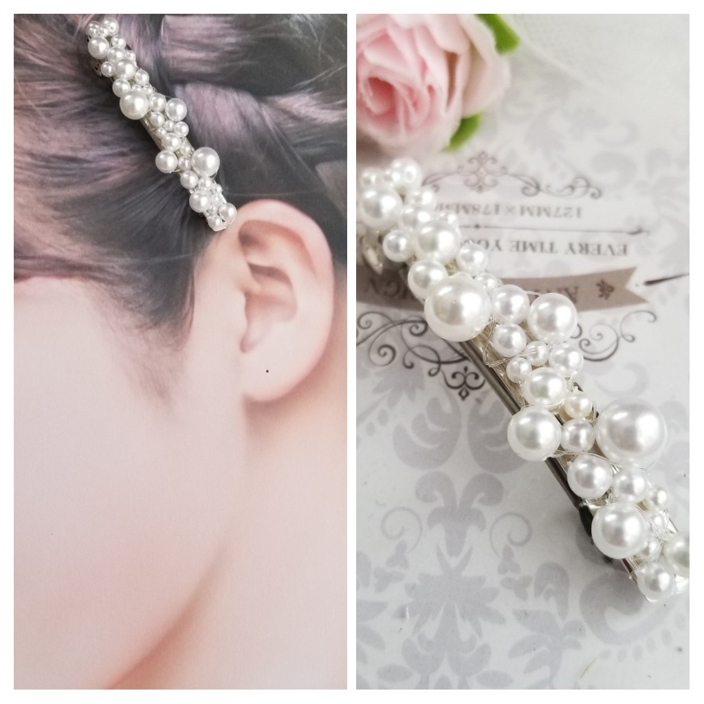 大粒パールのバレッタ ヘアコーム 卒業式 入学式 結婚式 Iichi ハンドメイド クラフト作品 手仕事品の通販