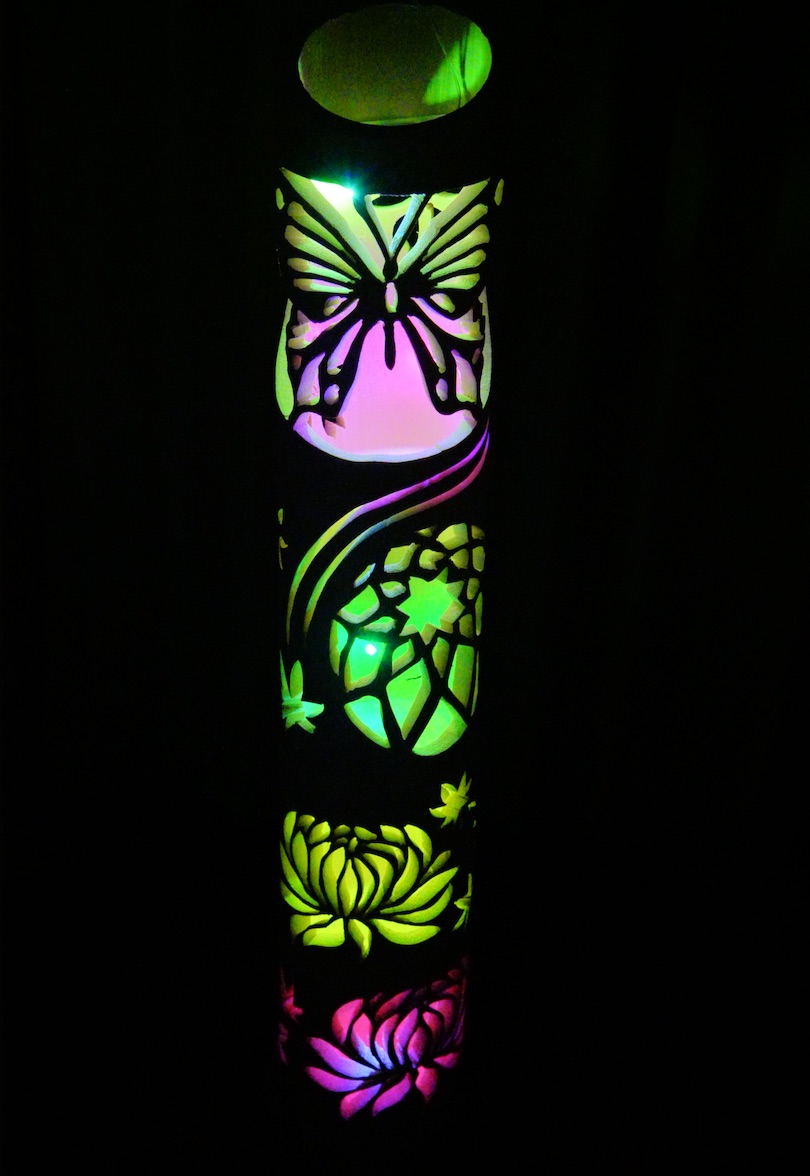 希少☆曲がり竹☆ 竹灯り 彩シリーズ 〜春が来た〜 竹灯籠 孟宗竹