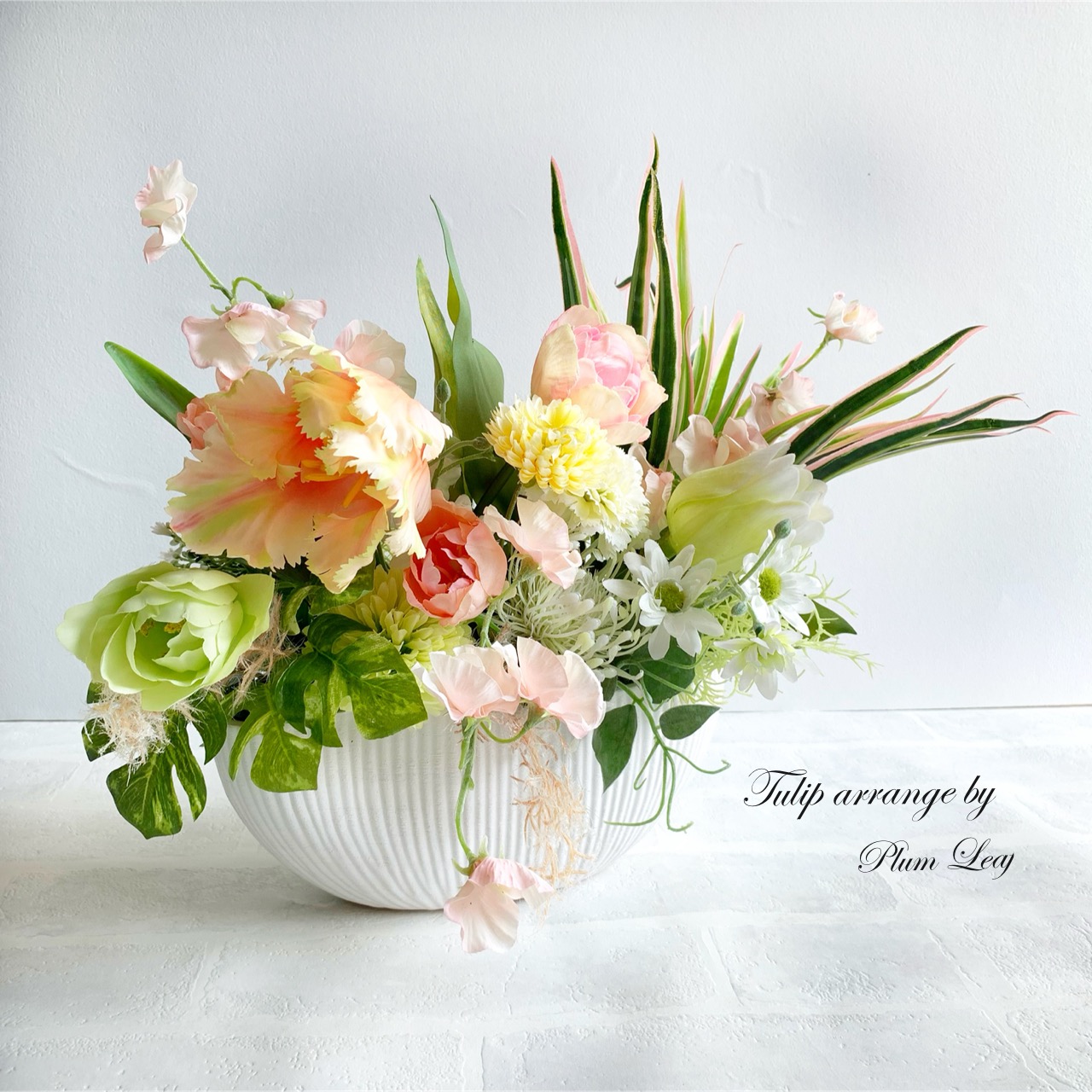 チューリップナチュラルアレンジ Iichi ハンドメイド クラフト作品 手仕事品の通販