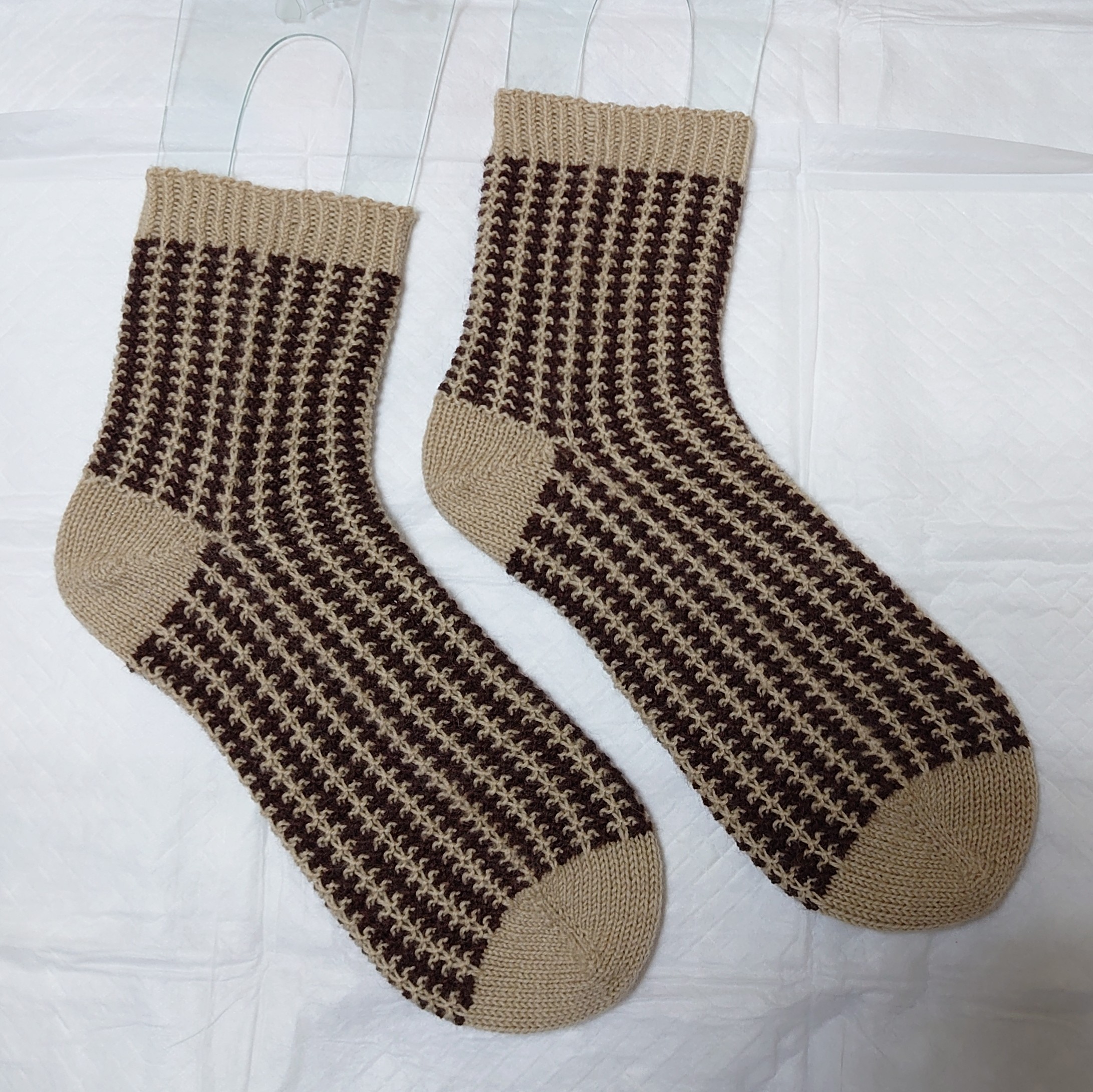 手編み靴下 Opal ストライプ柄 Iichi ハンドメイド クラフト作品 手仕事品の通販