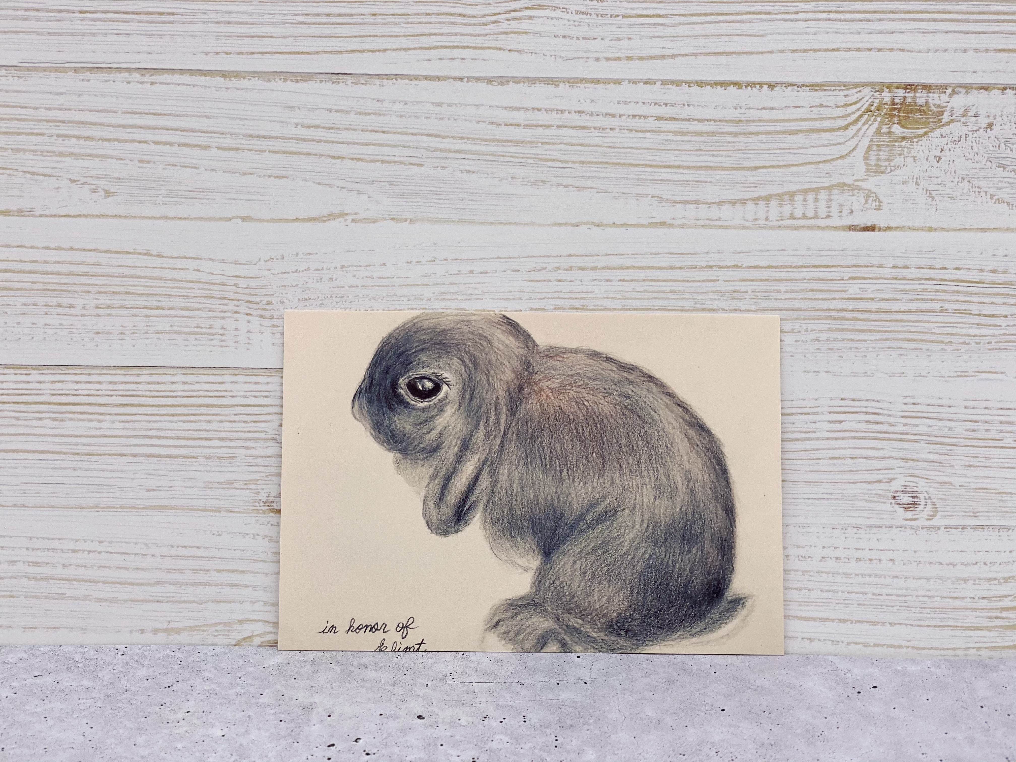 うさぎのデッサンpart6 クリムト風 同柄ポストカード2枚セット Iichi ハンドメイド クラフト作品 手仕事品の通販