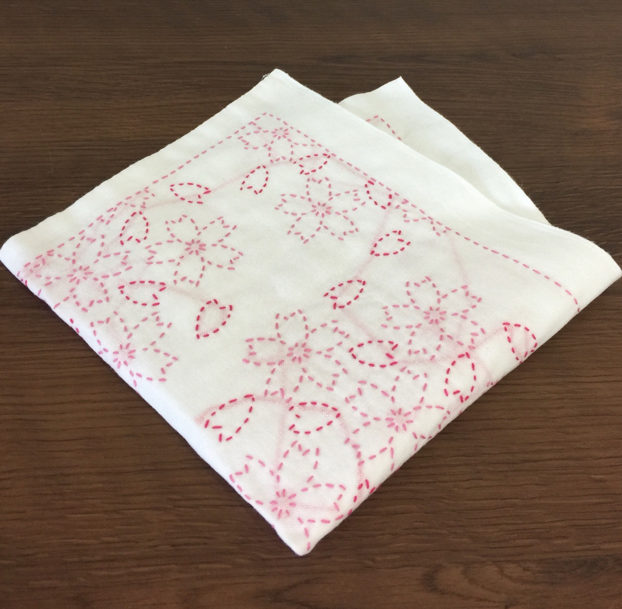 再販 刺し子 ふきん 桜 Iichi ハンドメイド クラフト作品 手仕事品の通販