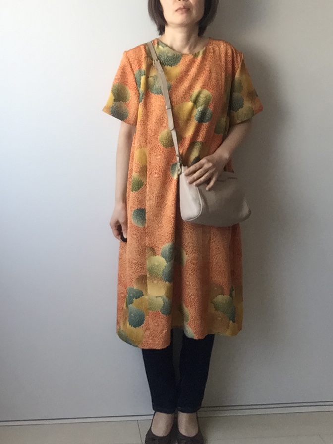 着物リメイクワンピース 菊 Iichi ハンドメイド クラフト作品 手仕事品の通販